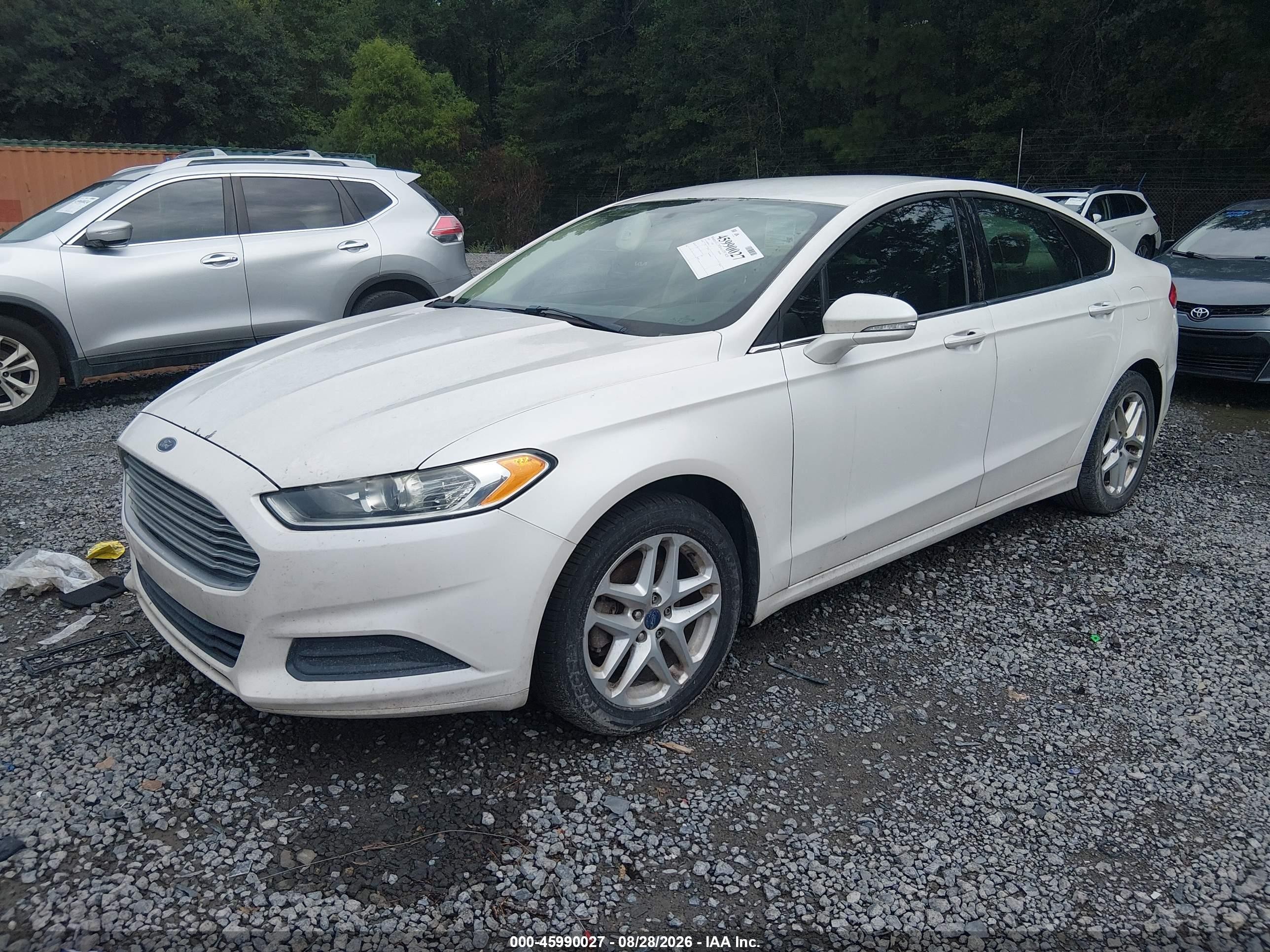 2014 Ford Fusion Se White vin: 3FA6P0HD1ER118200