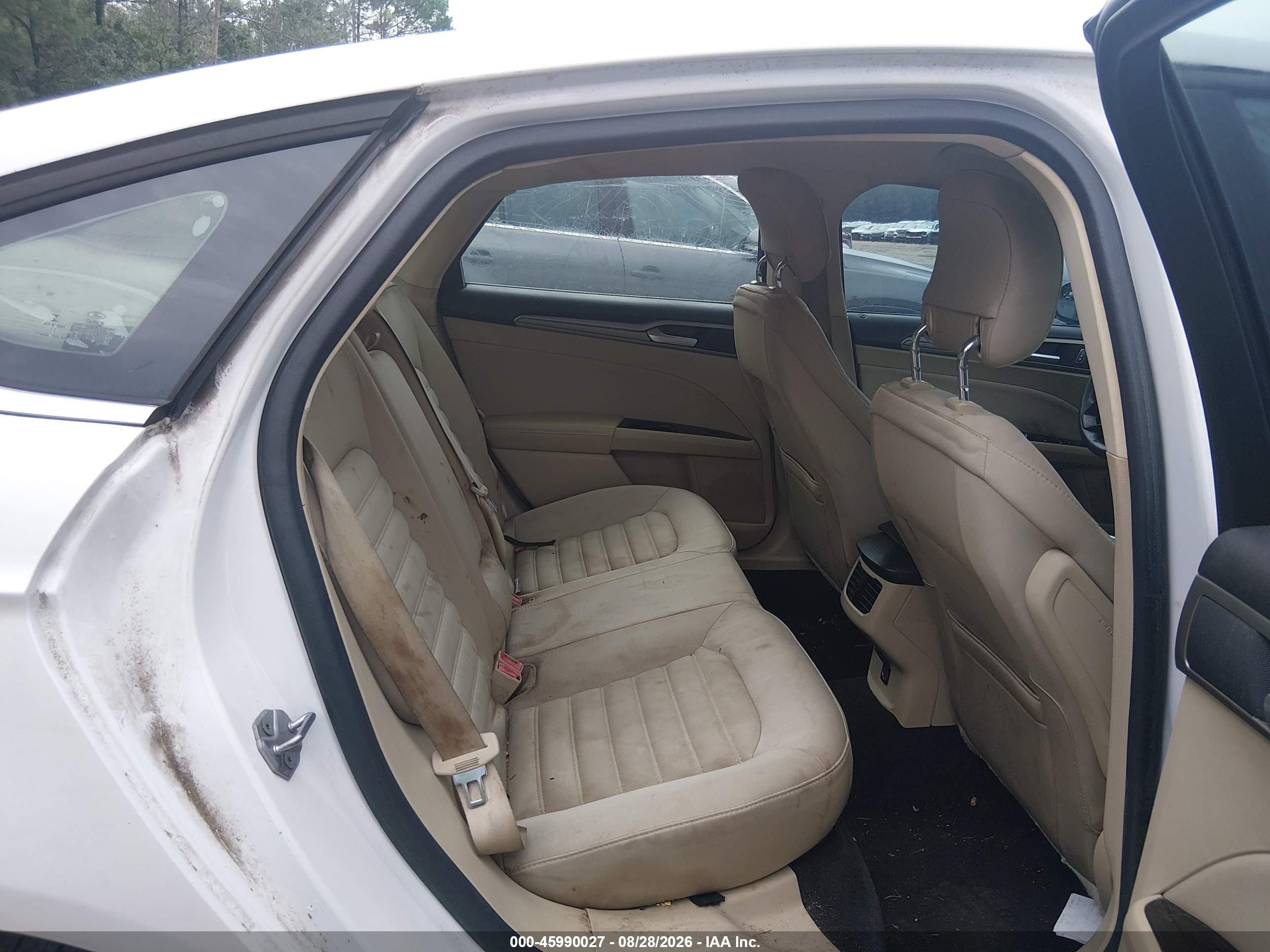 2014 Ford Fusion Se White vin: 3FA6P0HD1ER118200