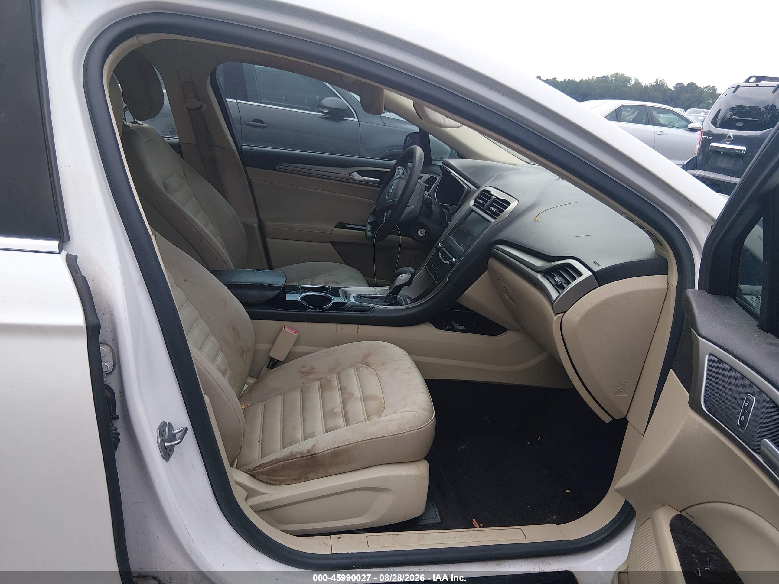 2014 Ford Fusion Se White vin: 3FA6P0HD1ER118200