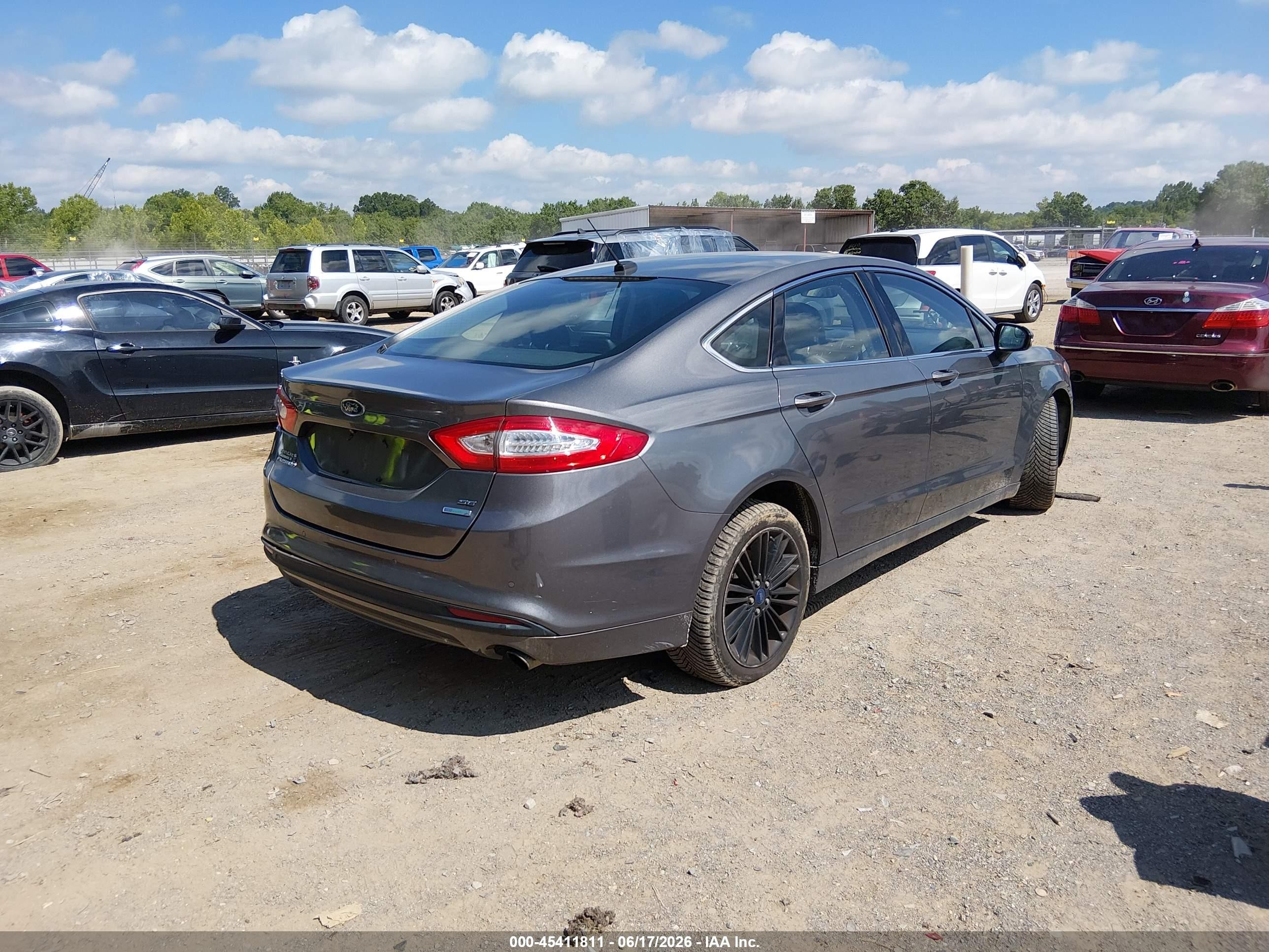 2014 Ford Fusion Se Gray vin: 3FA6P0HD1ER118407