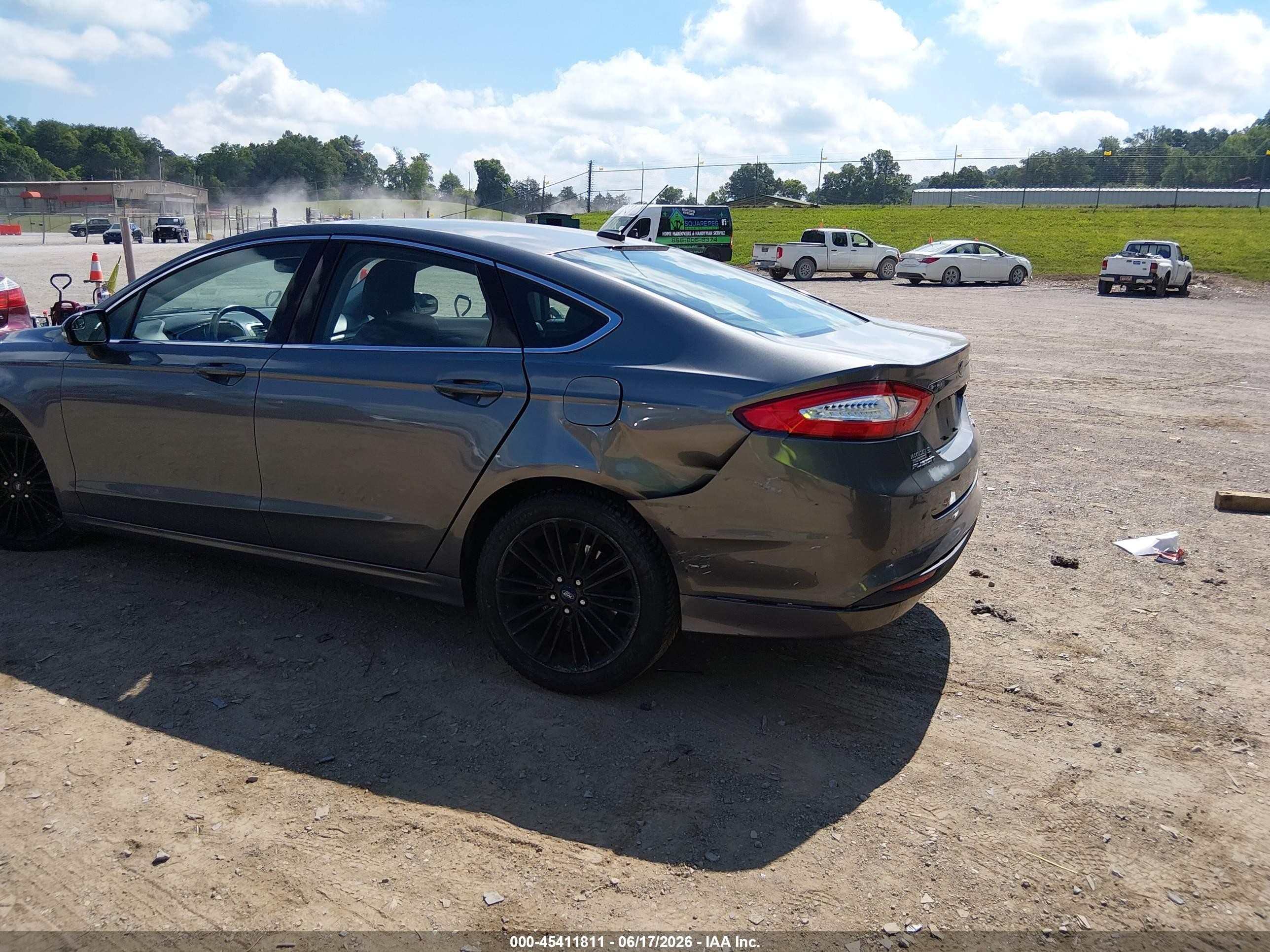 2014 Ford Fusion Se Gray vin: 3FA6P0HD1ER118407
