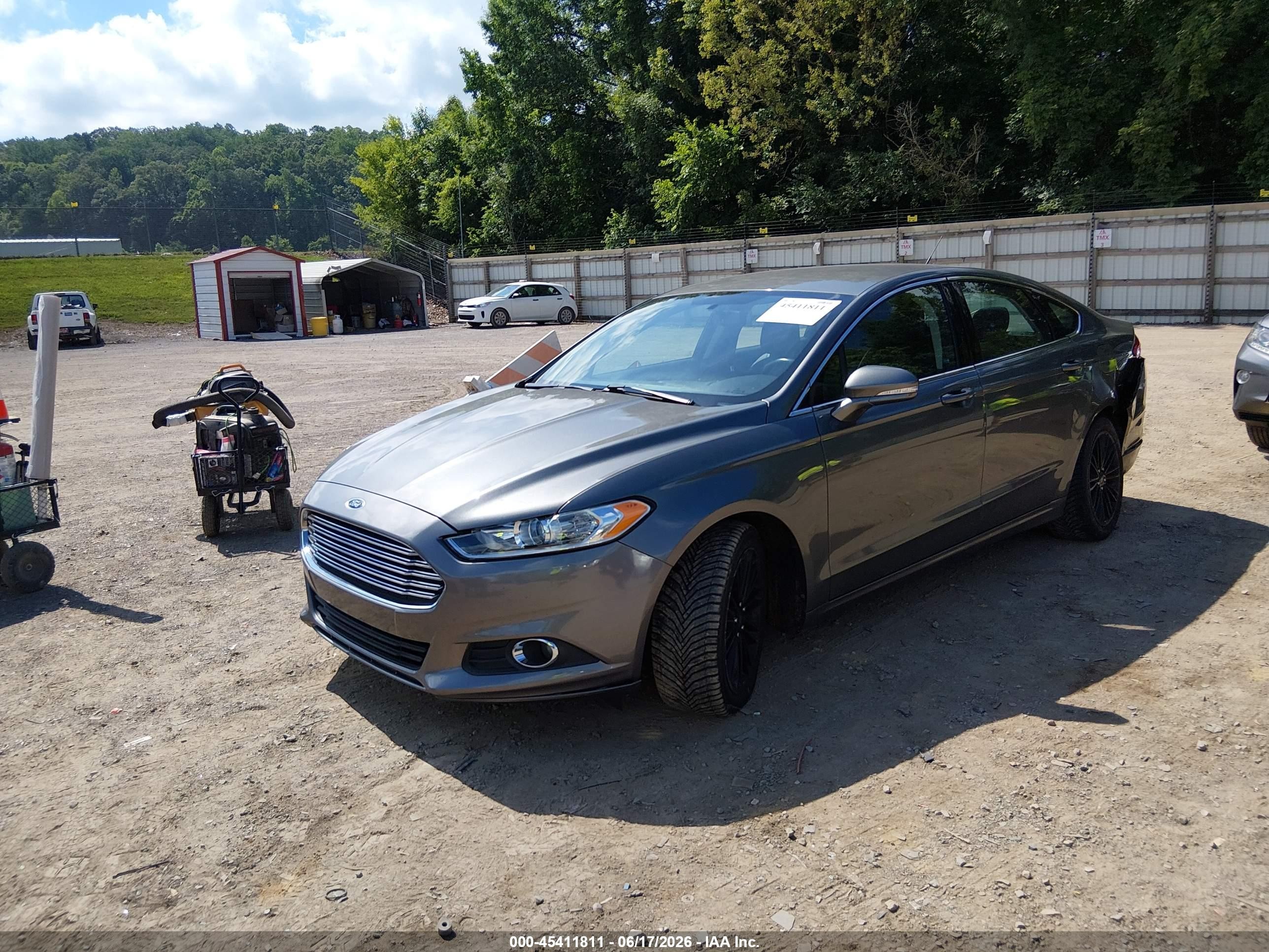 2014 Ford Fusion Se Gray vin: 3FA6P0HD1ER118407