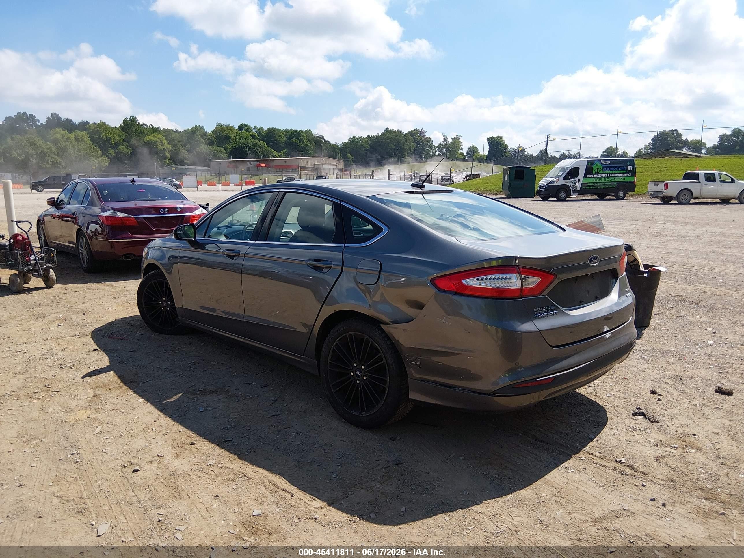 2014 Ford Fusion Se Gray vin: 3FA6P0HD1ER118407