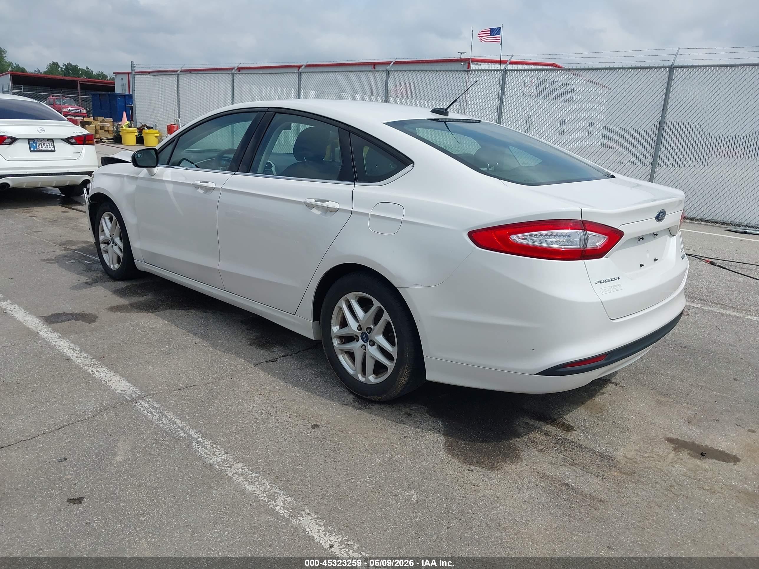 2014 Ford Fusion Se White vin: 3FA6P0HD1ER127558