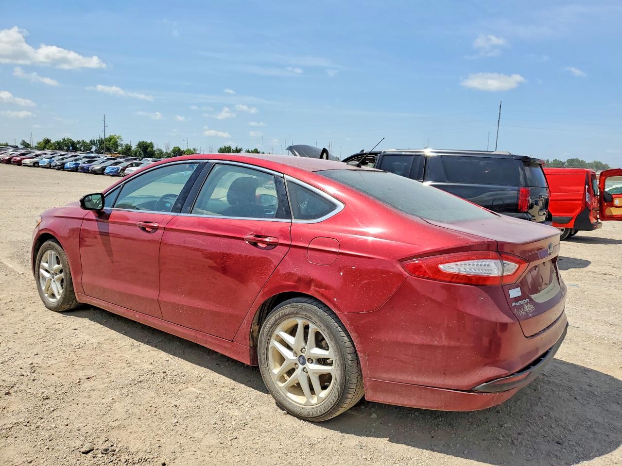 2014 Ford Fusion Se Red vin: 3FA6P0HD1ER156607