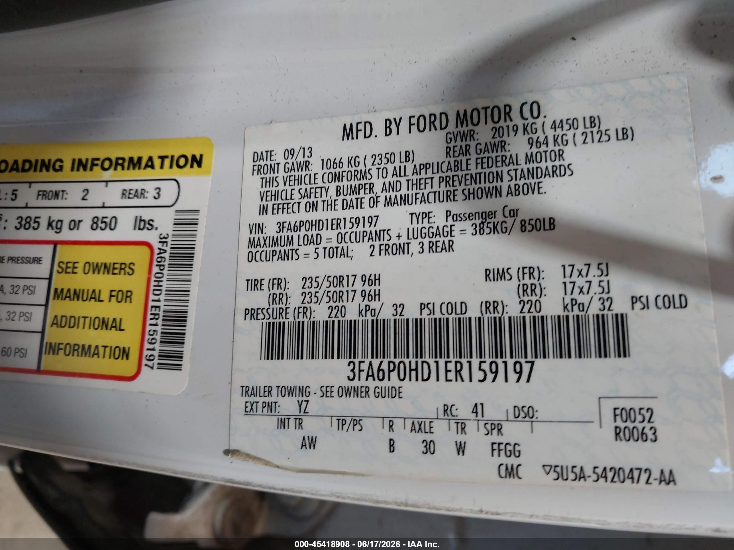 2014 Ford Fusion Se White vin: 3FA6P0HD1ER159197