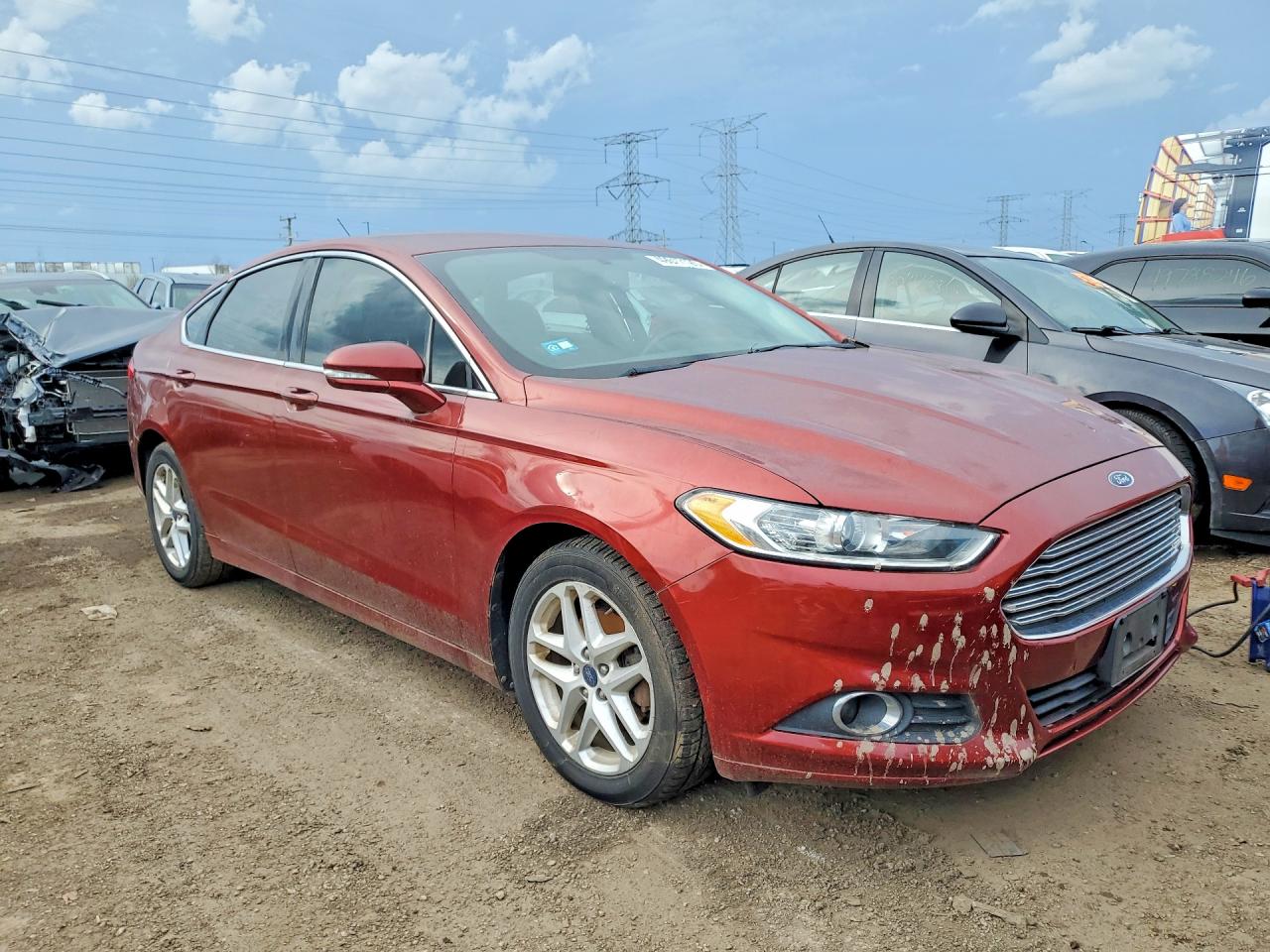 2014 Ford Fusion Se Red vin: 3FA6P0HD1ER183886