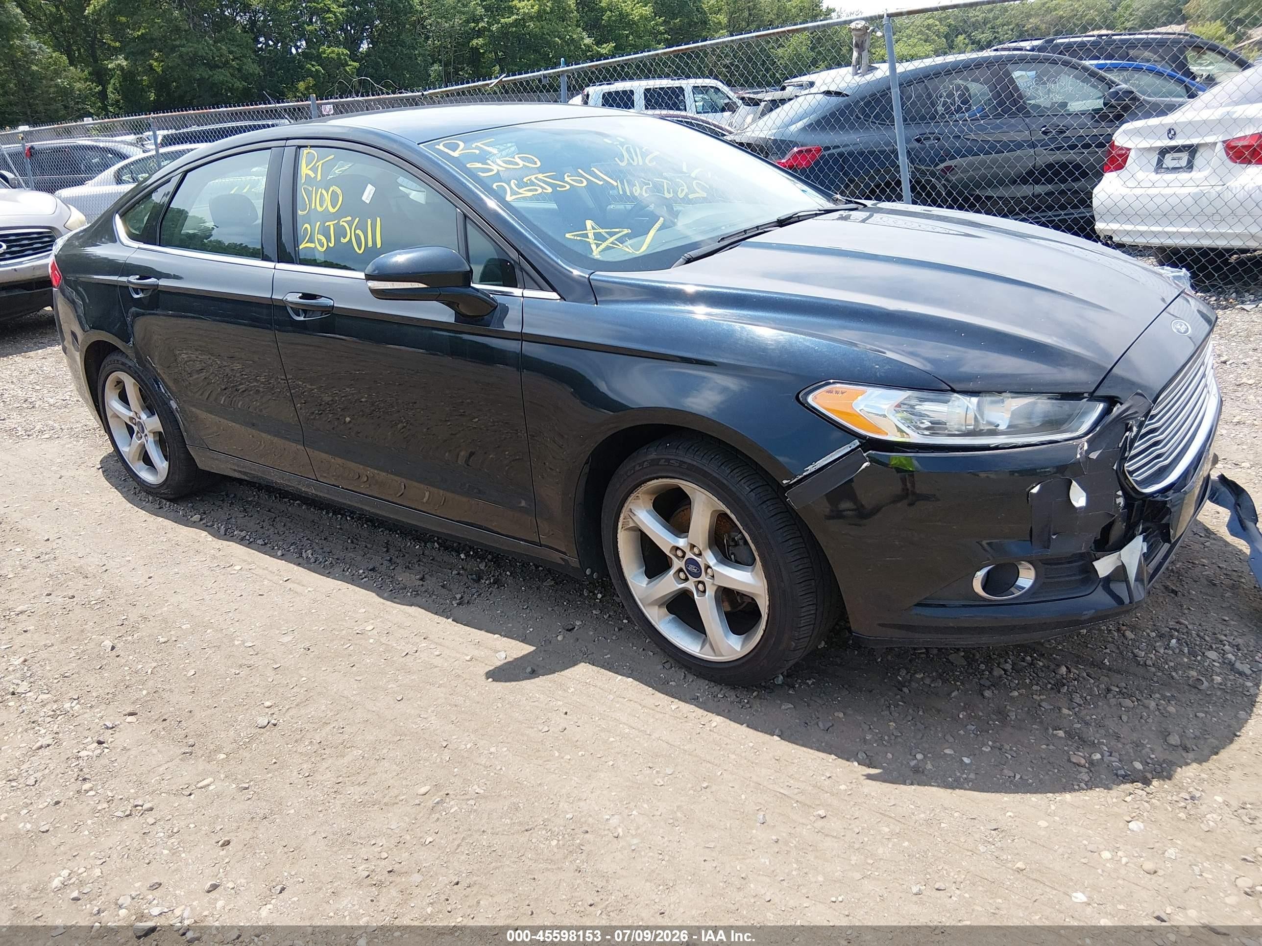 2014 Ford Fusion Se Black vin: 3FA6P0HD1ER190126