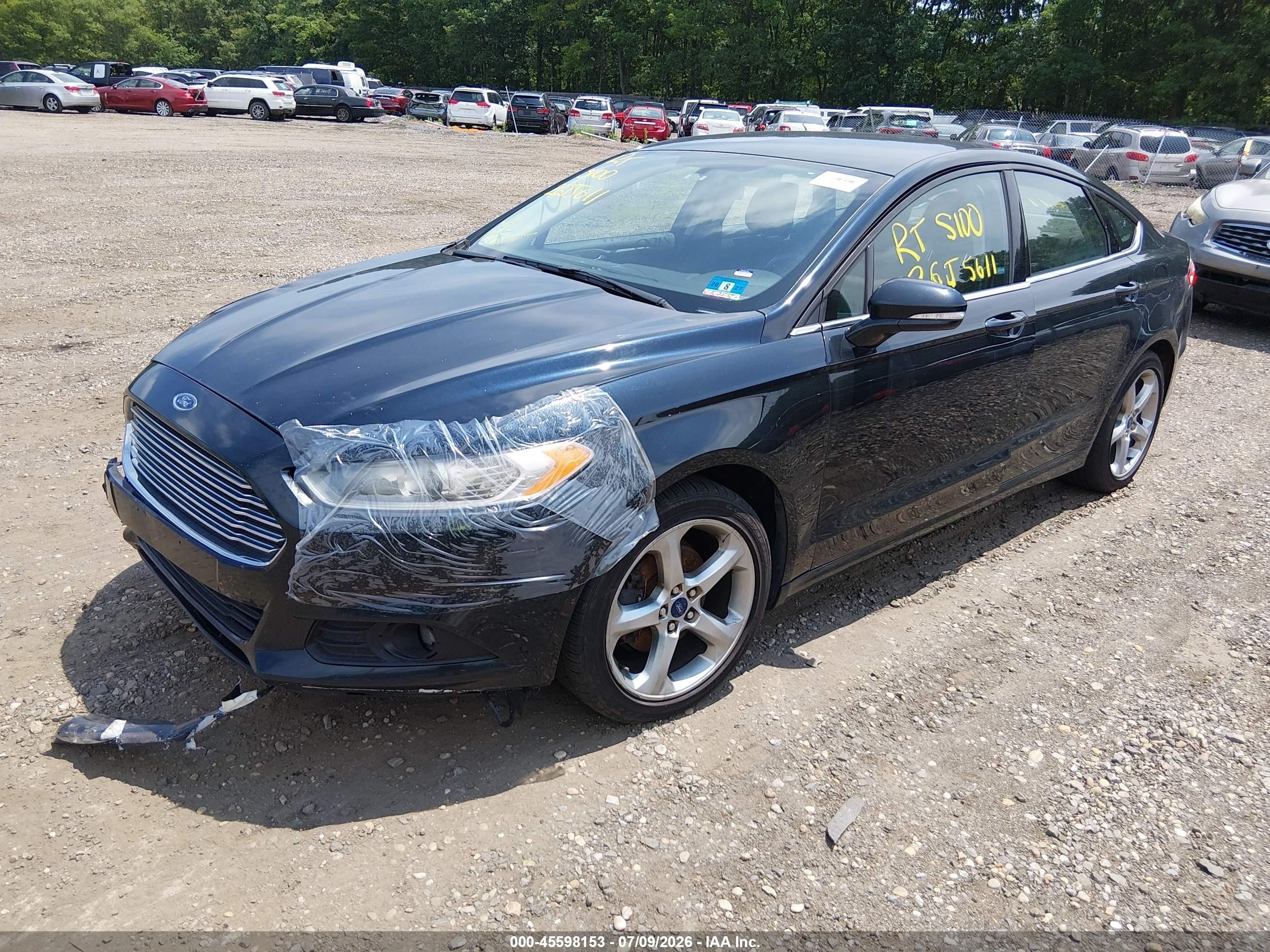 2014 Ford Fusion Se Black vin: 3FA6P0HD1ER190126