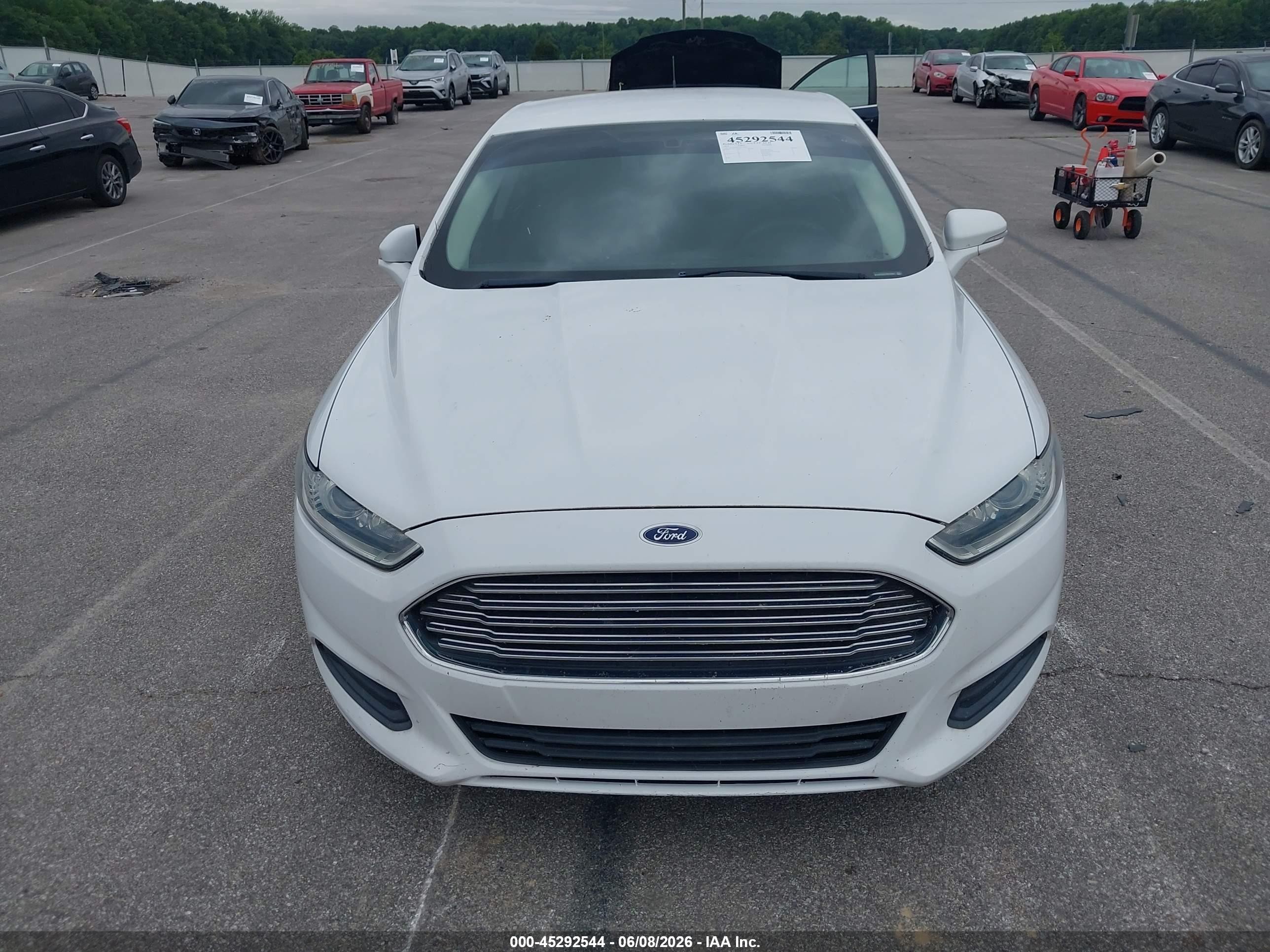 2014 Ford Fusion Se White vin: 3FA6P0HD1ER218457