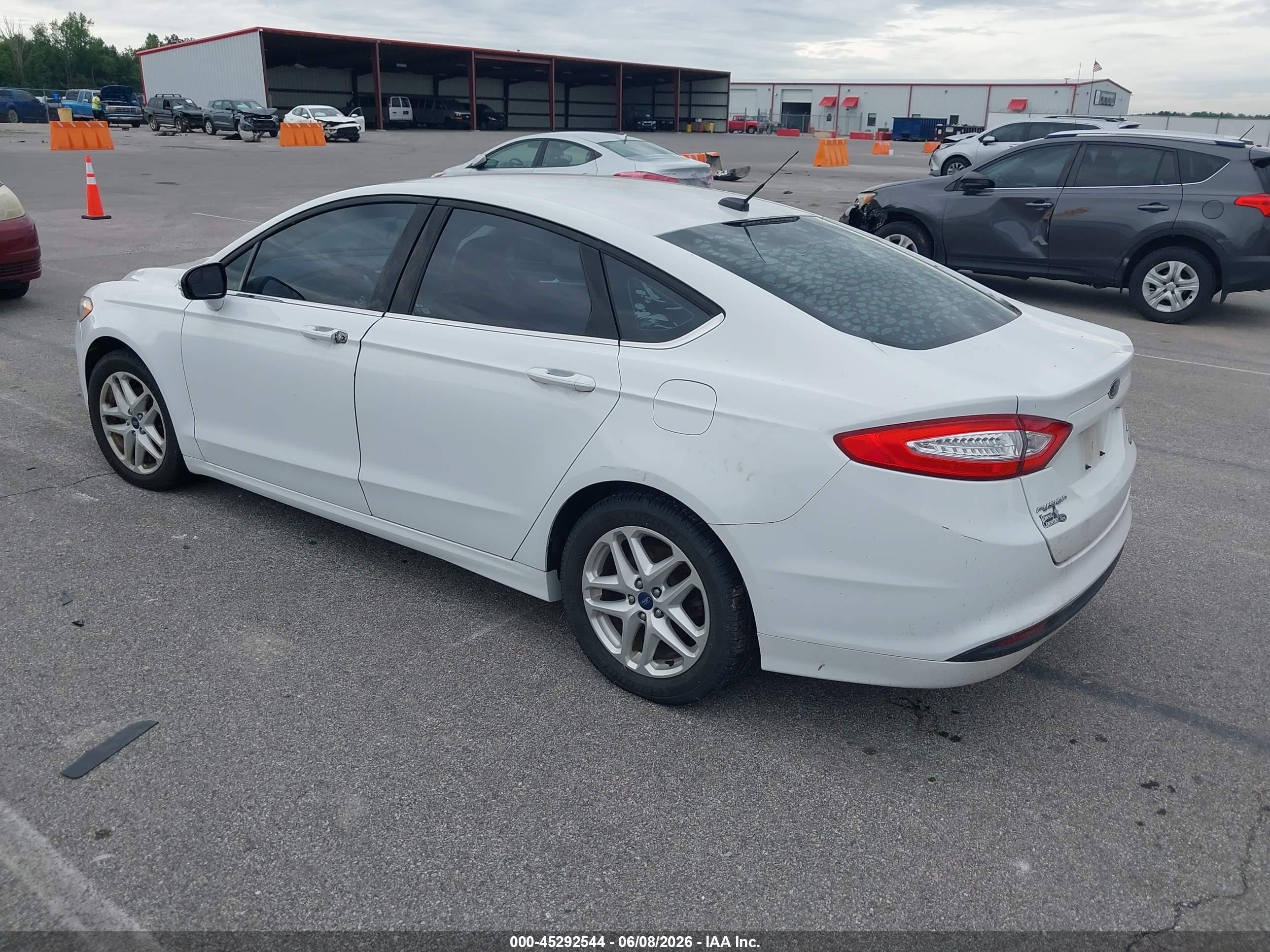 2014 Ford Fusion Se White vin: 3FA6P0HD1ER218457