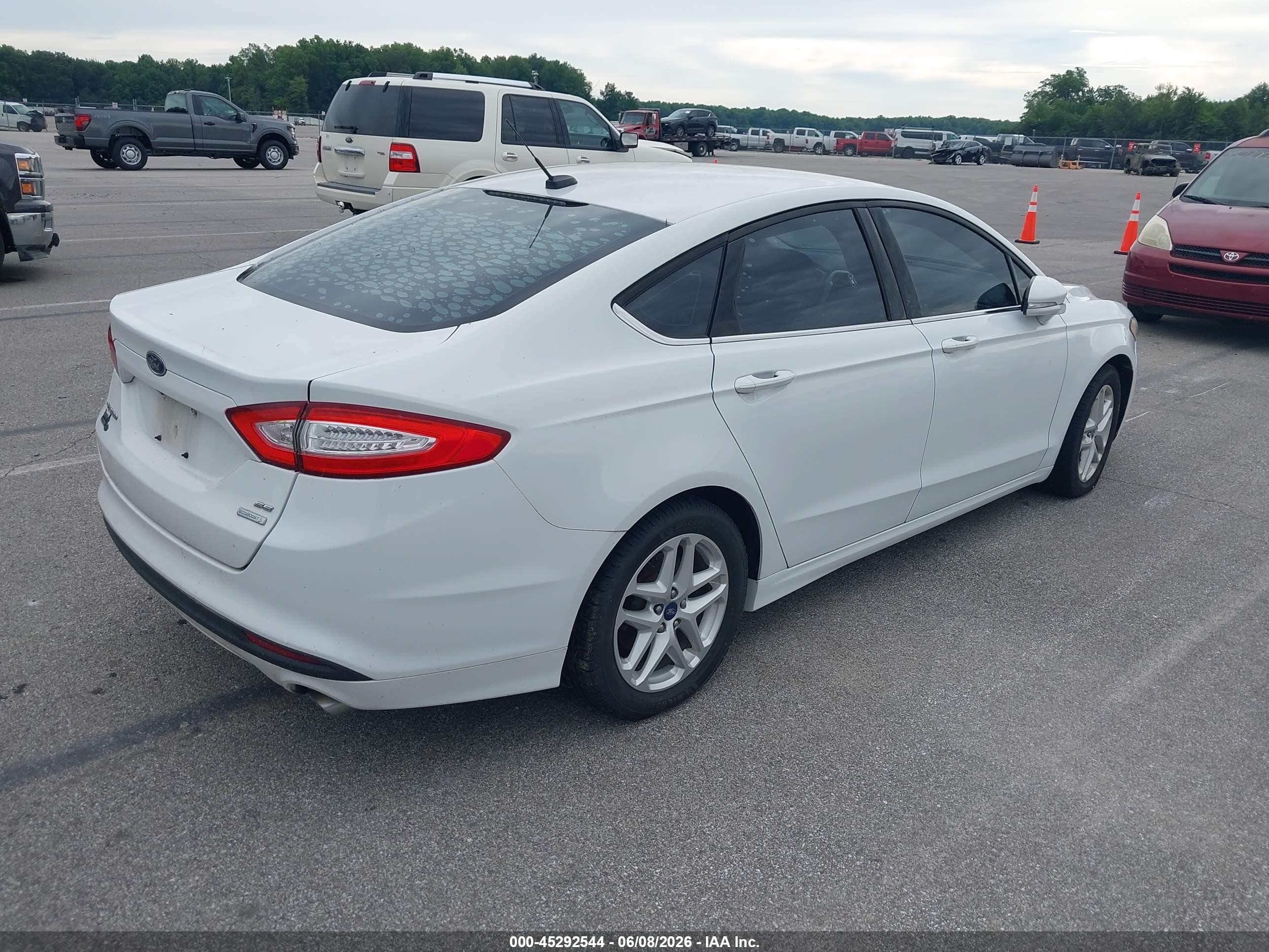 2014 Ford Fusion Se White vin: 3FA6P0HD1ER218457