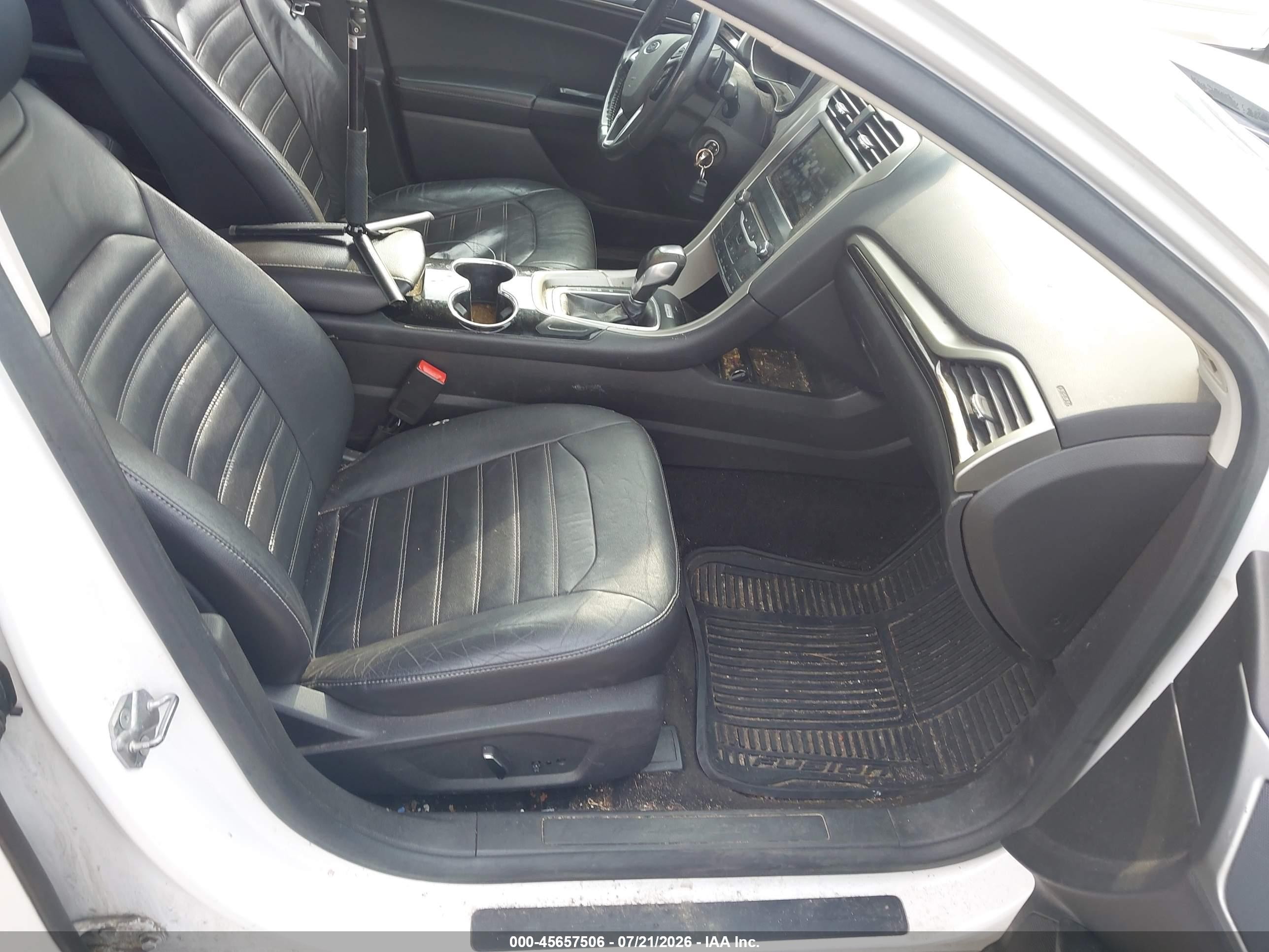 2014 Ford Fusion Se White vin: 3FA6P0HD1ER238286