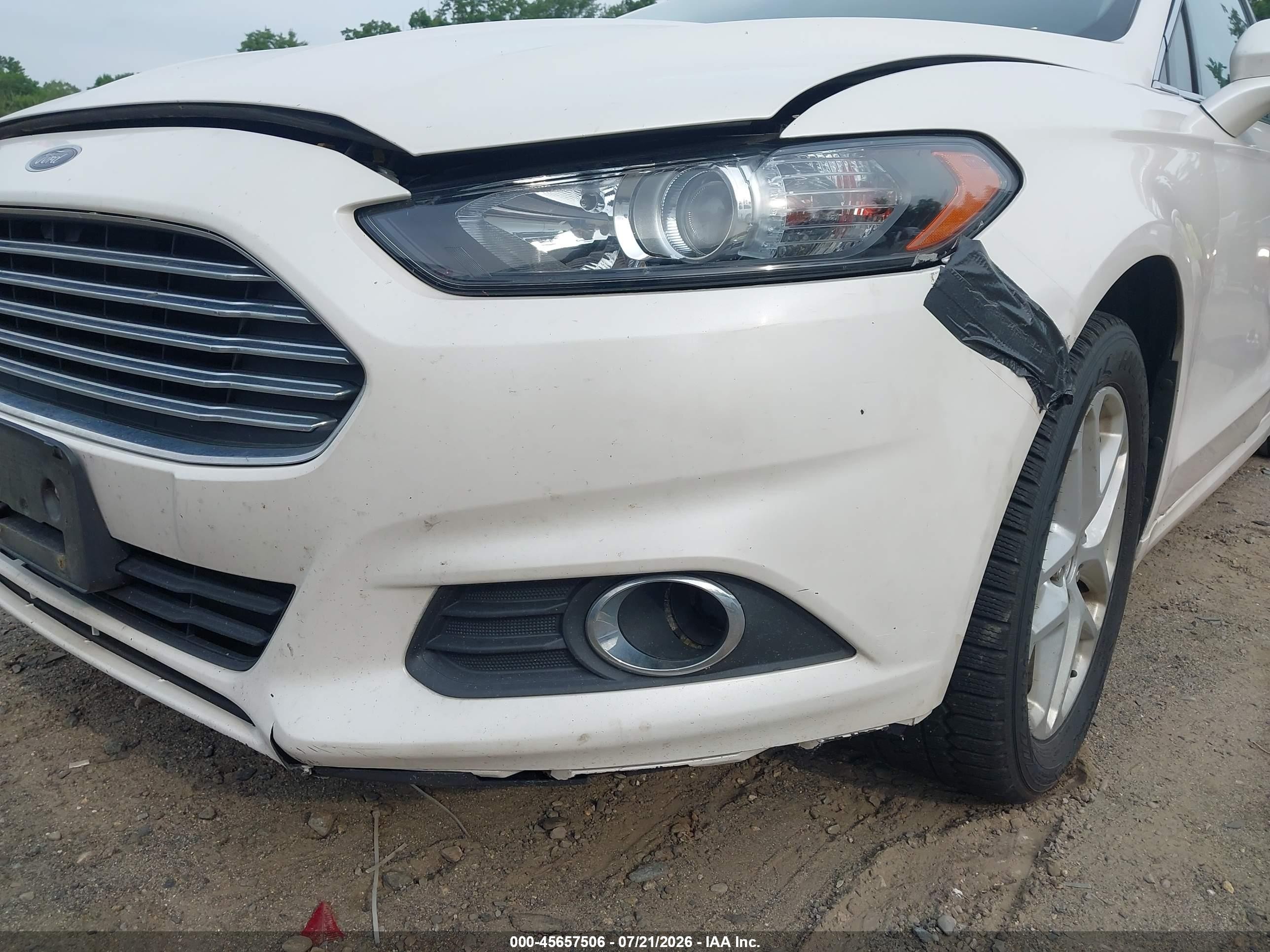 2014 Ford Fusion Se White vin: 3FA6P0HD1ER238286