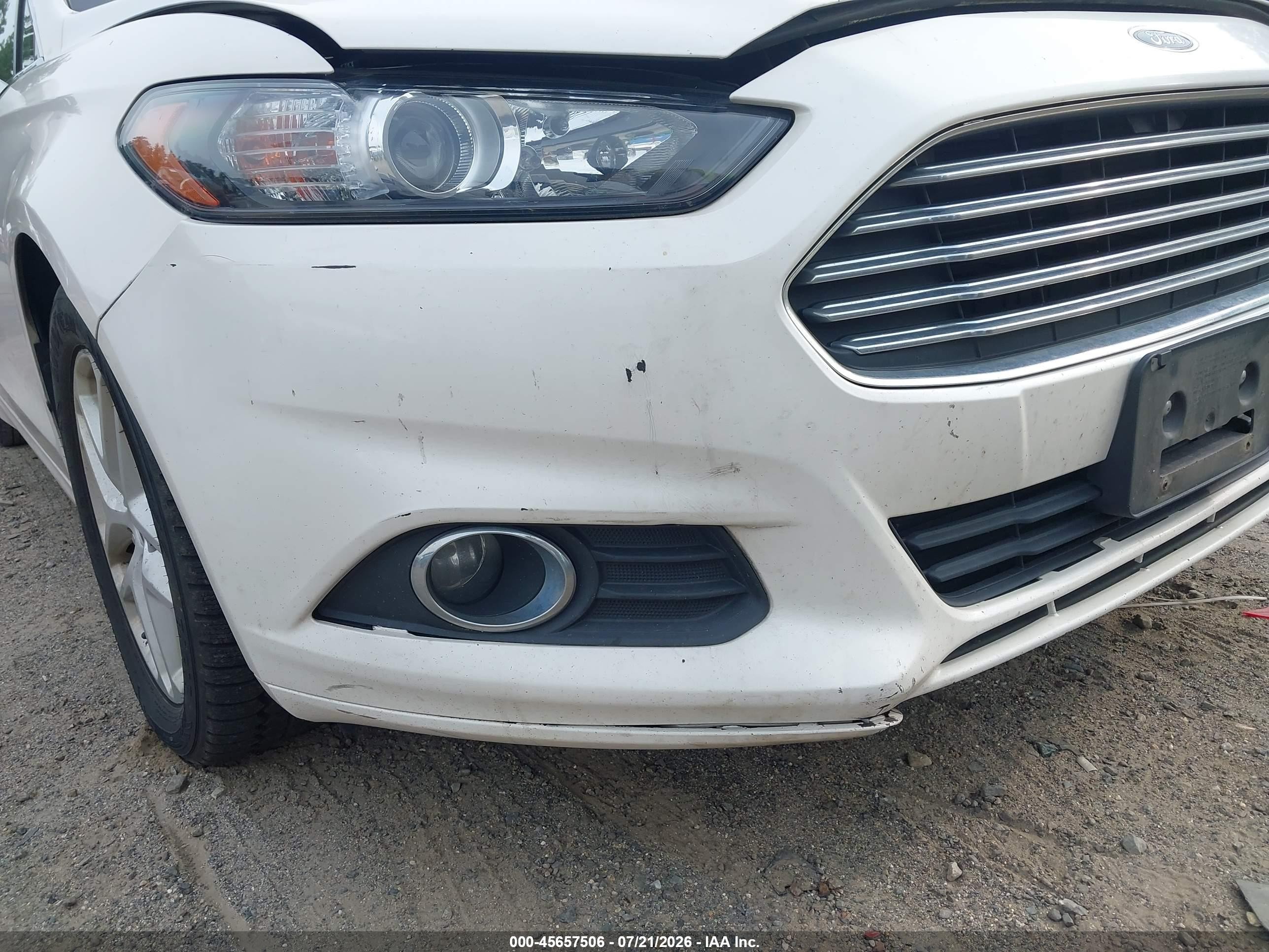 2014 Ford Fusion Se White vin: 3FA6P0HD1ER238286