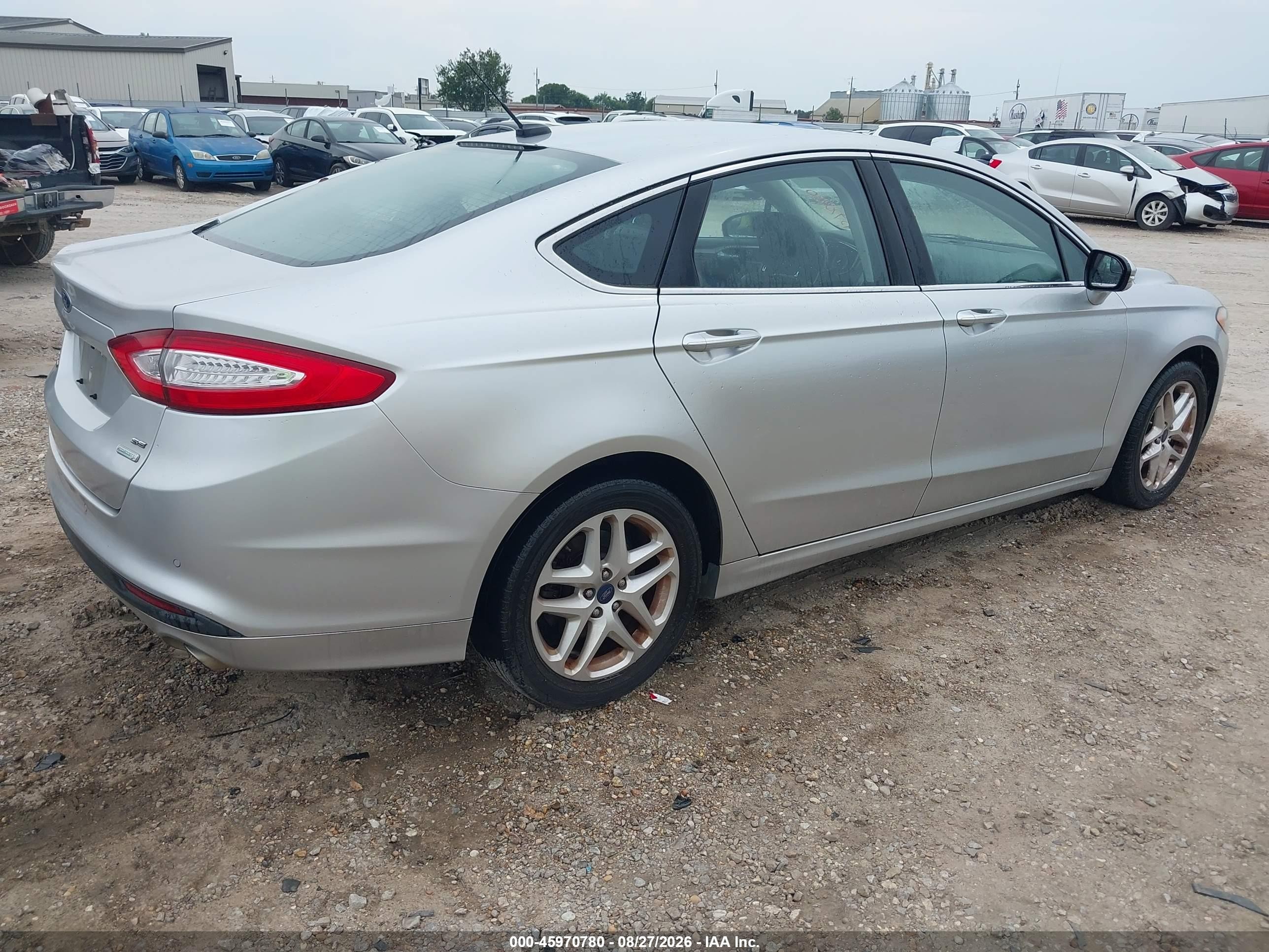2014 Ford Fusion Se Silver vin: 3FA6P0HD1ER250907
