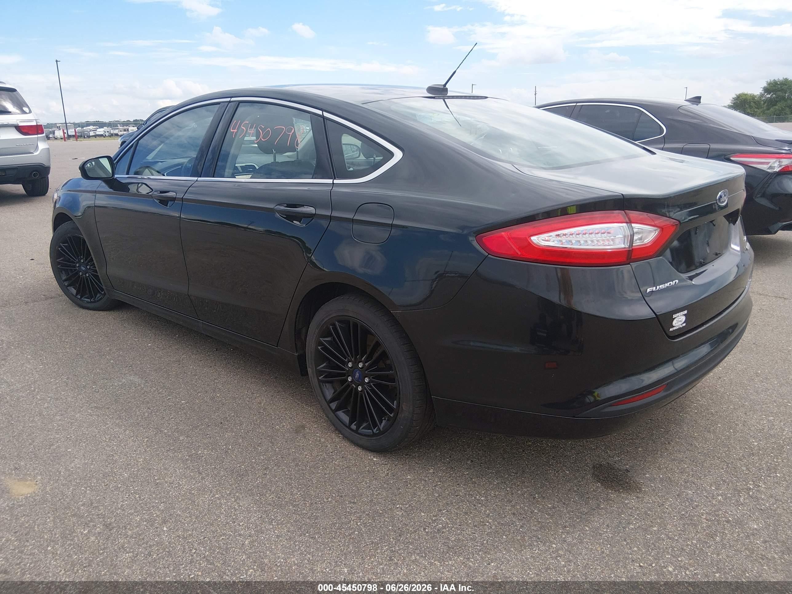 2014 Ford Fusion Se Black vin: 3FA6P0HD1ER315836