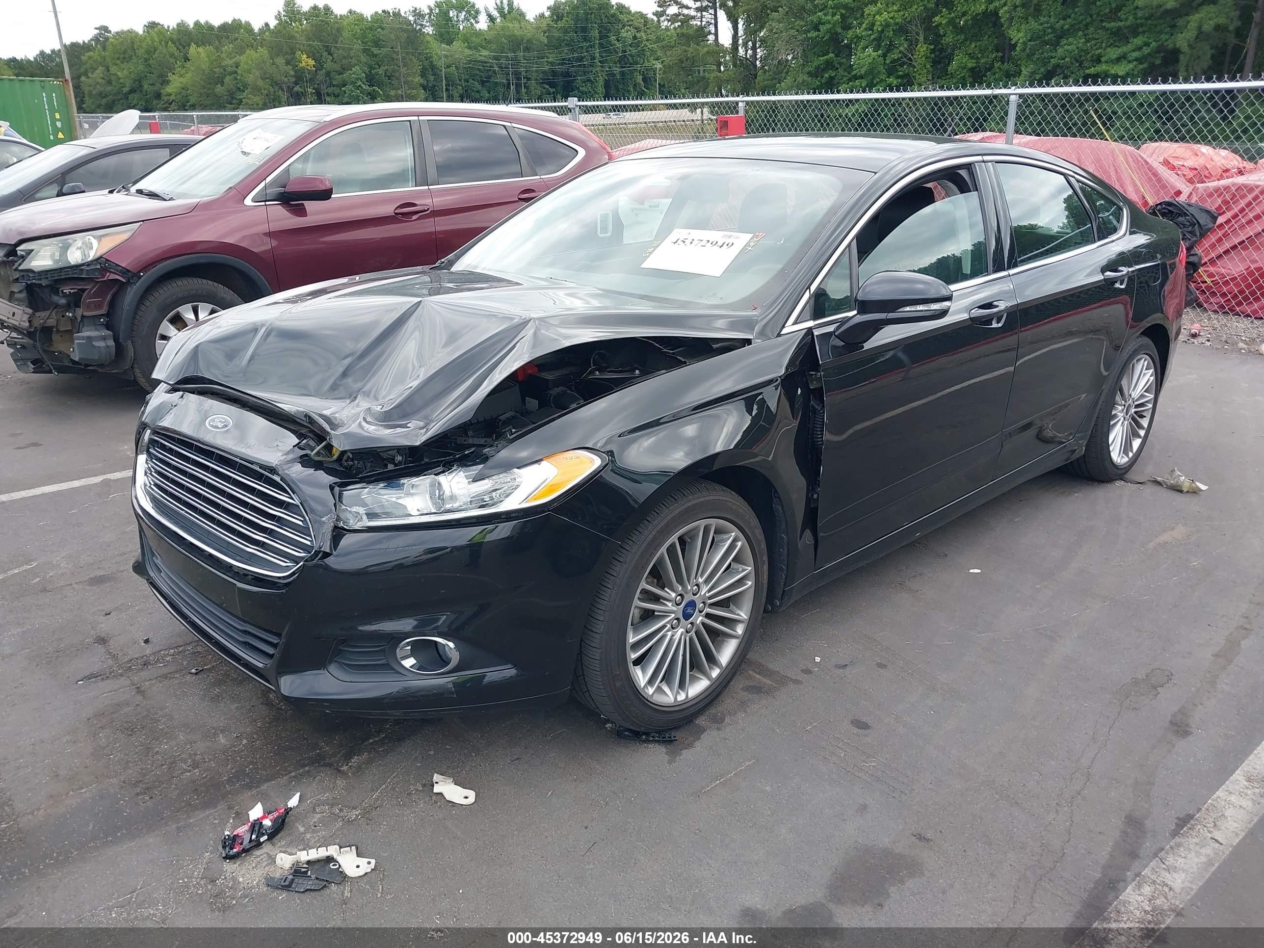 2014 Ford Fusion Se Black vin: 3FA6P0HD1ER375468