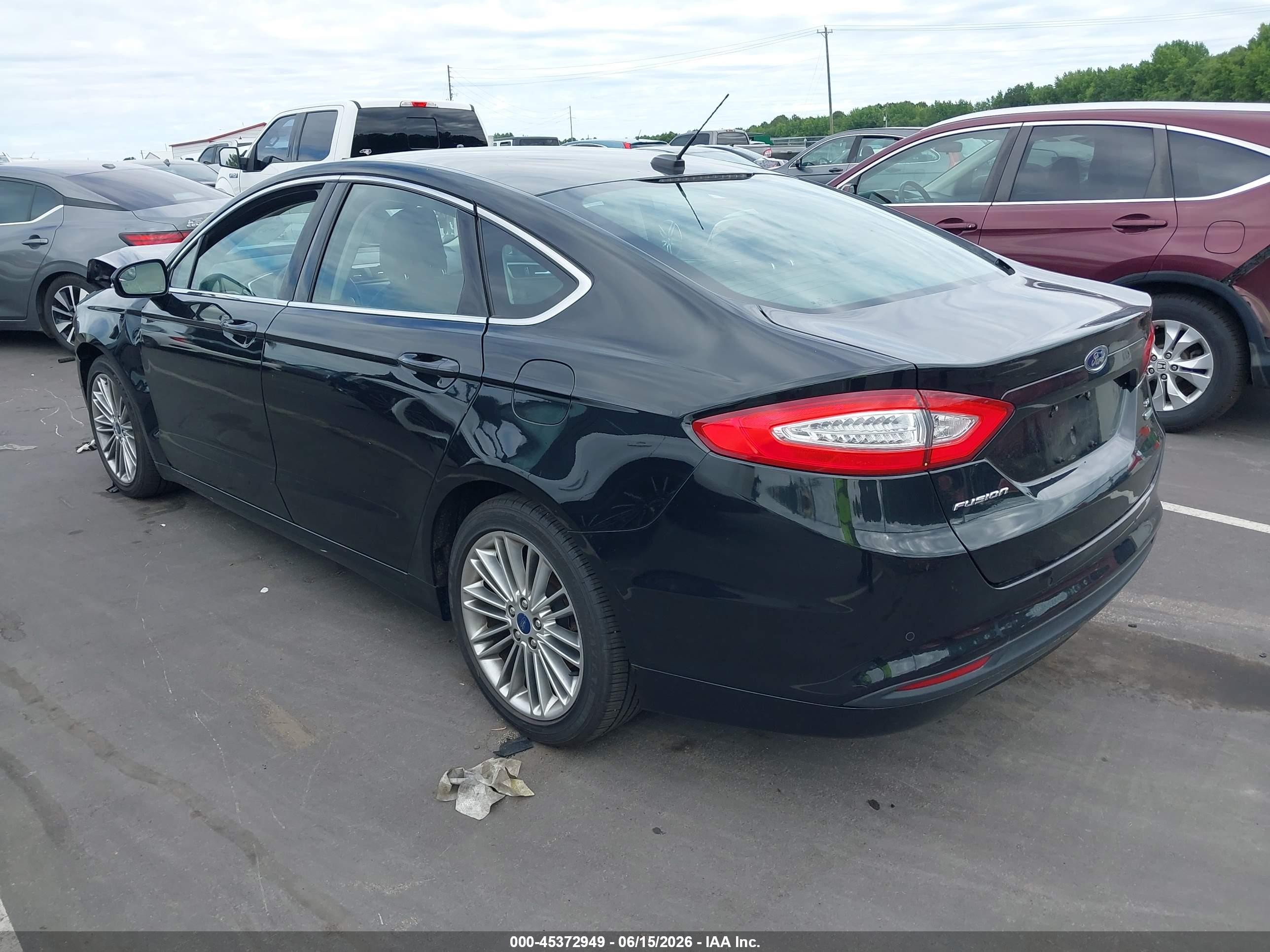 2014 Ford Fusion Se Black vin: 3FA6P0HD1ER375468