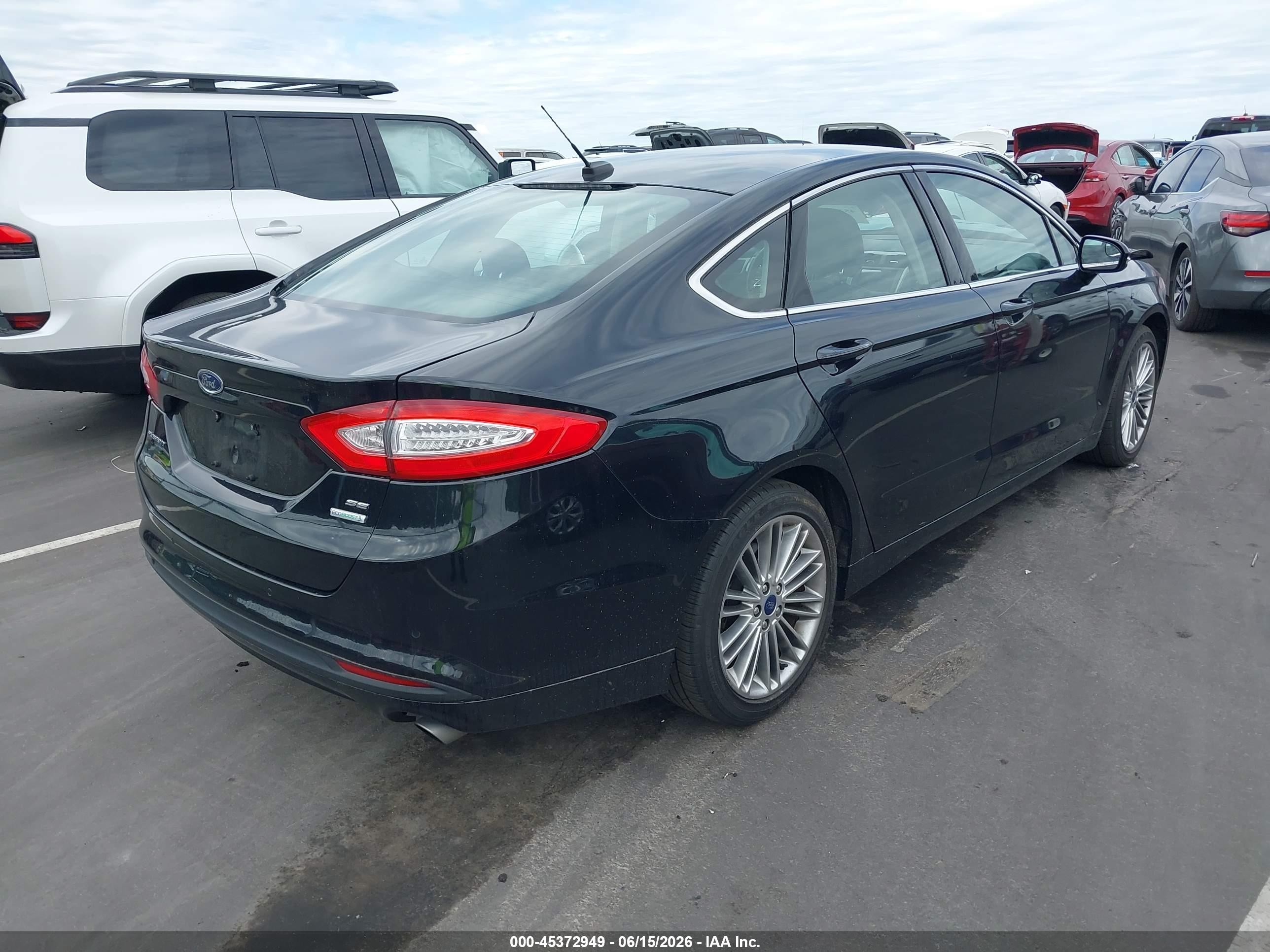 2014 Ford Fusion Se Black vin: 3FA6P0HD1ER375468