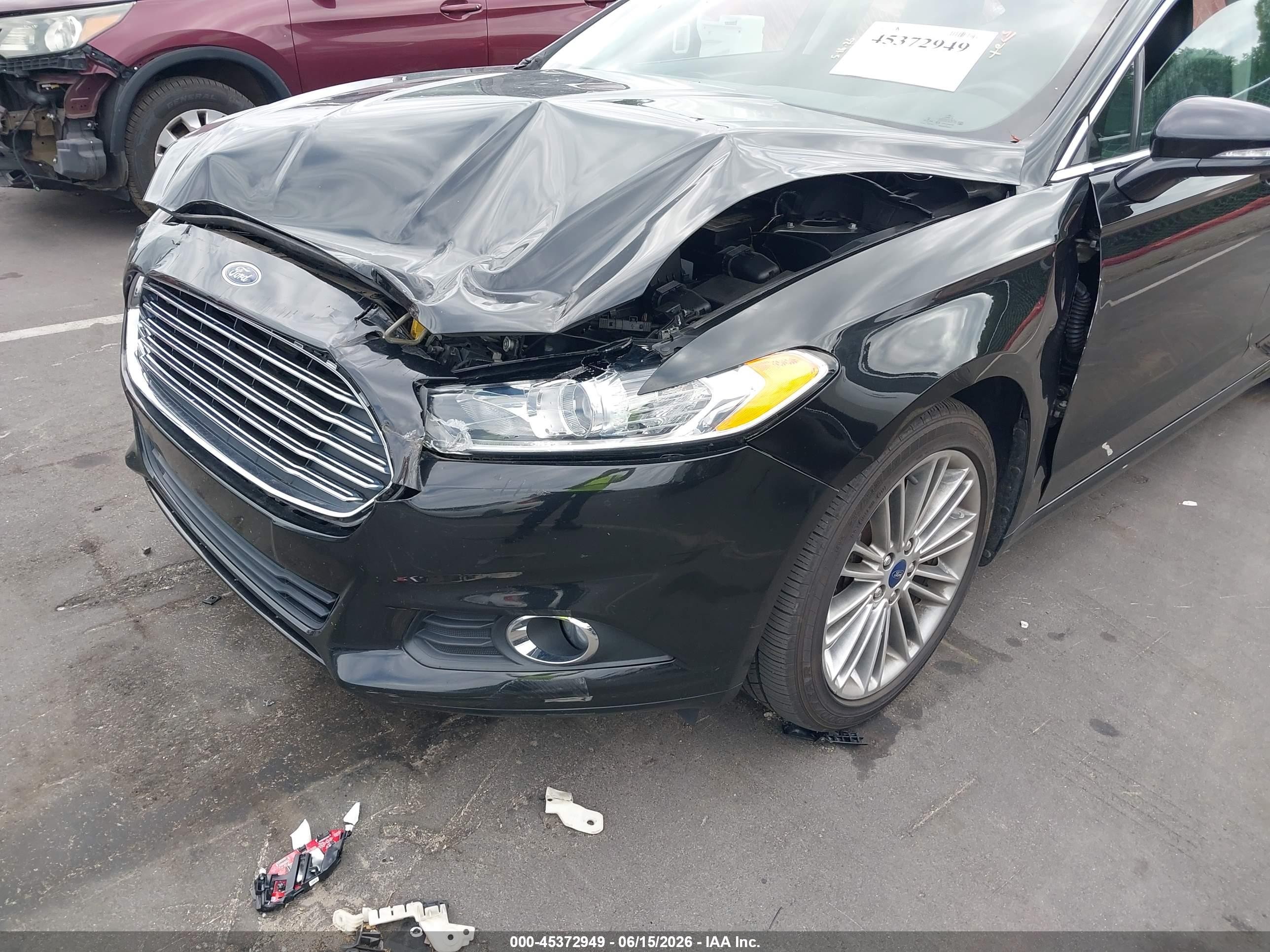 2014 Ford Fusion Se Black vin: 3FA6P0HD1ER375468