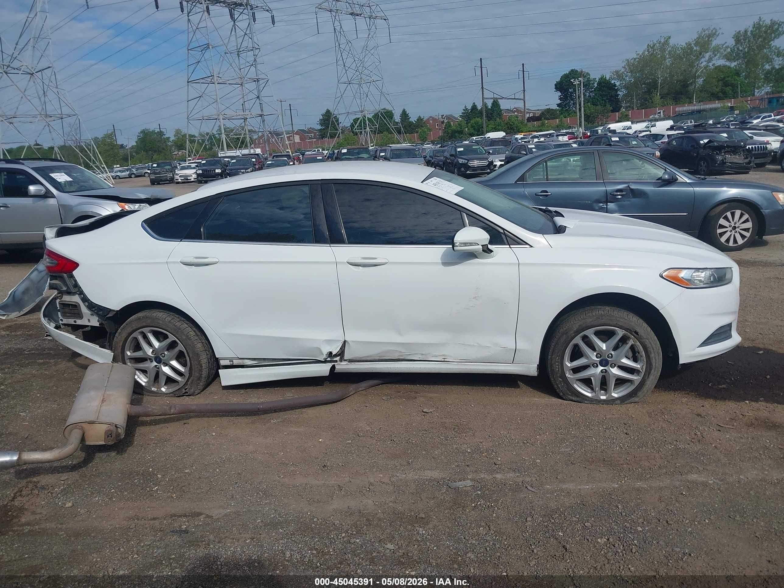 2014 Ford Fusion Se White vin: 3FA6P0HD1ER377026
