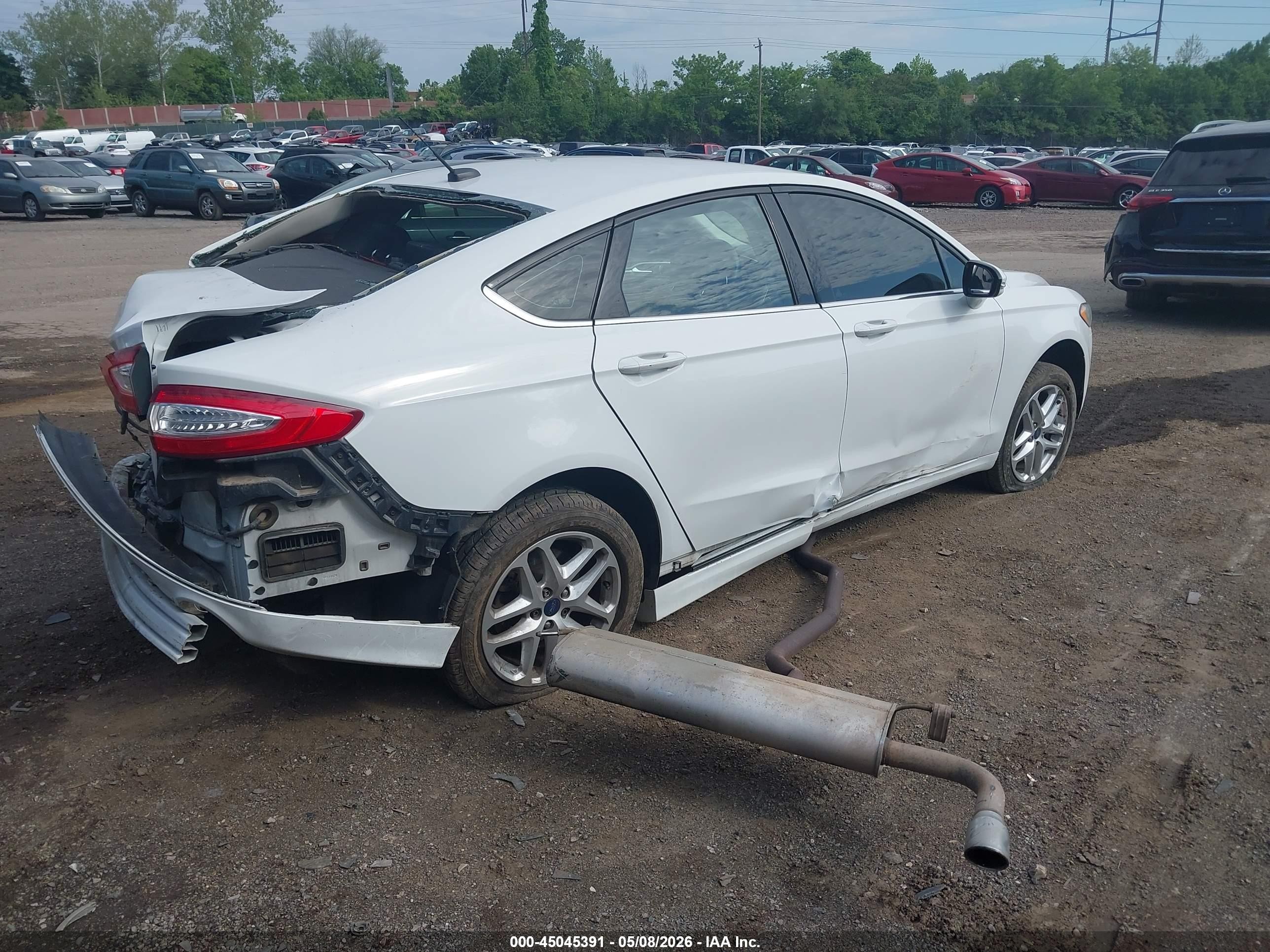 2014 Ford Fusion Se White vin: 3FA6P0HD1ER377026