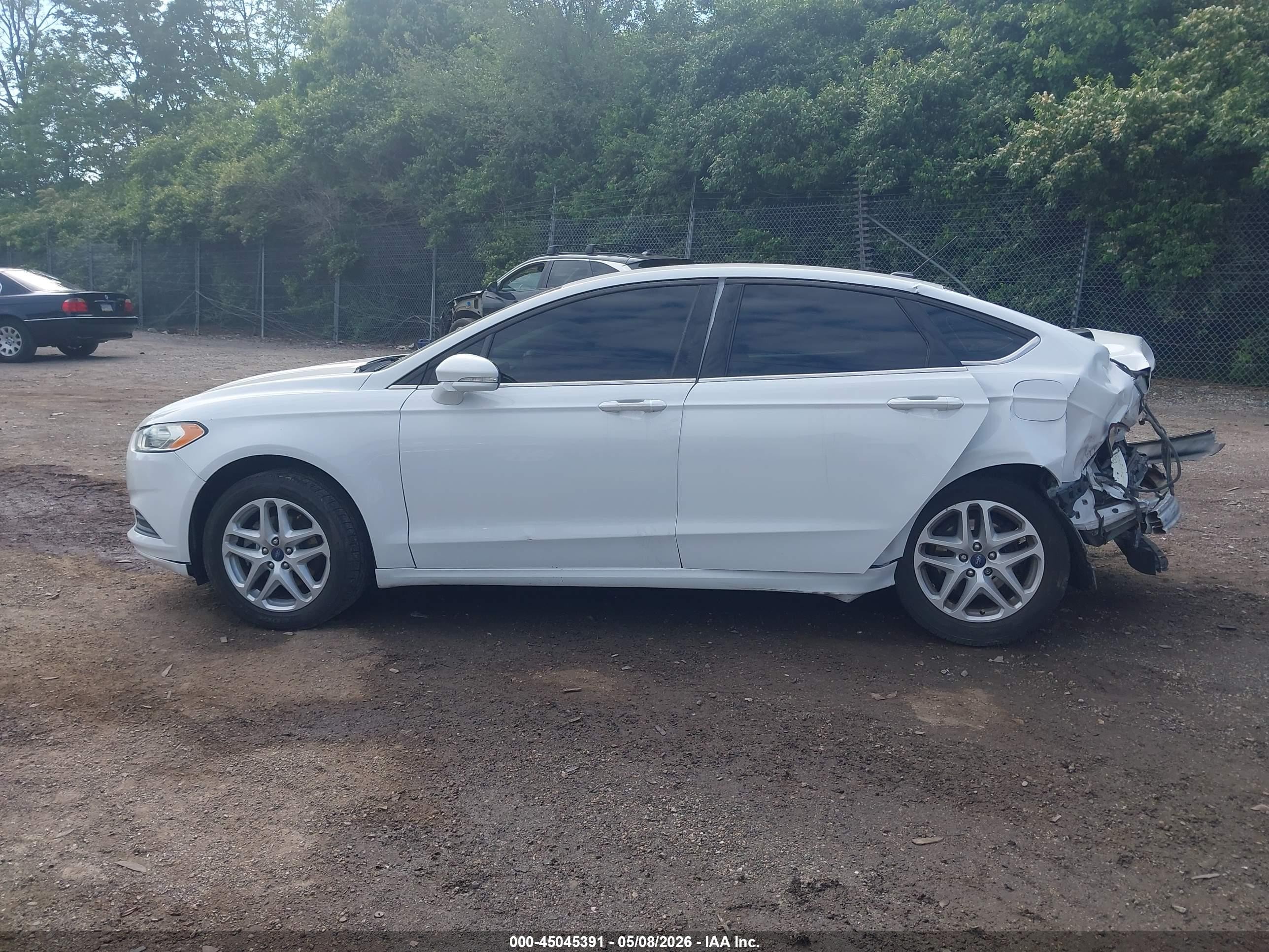 2014 Ford Fusion Se White vin: 3FA6P0HD1ER377026