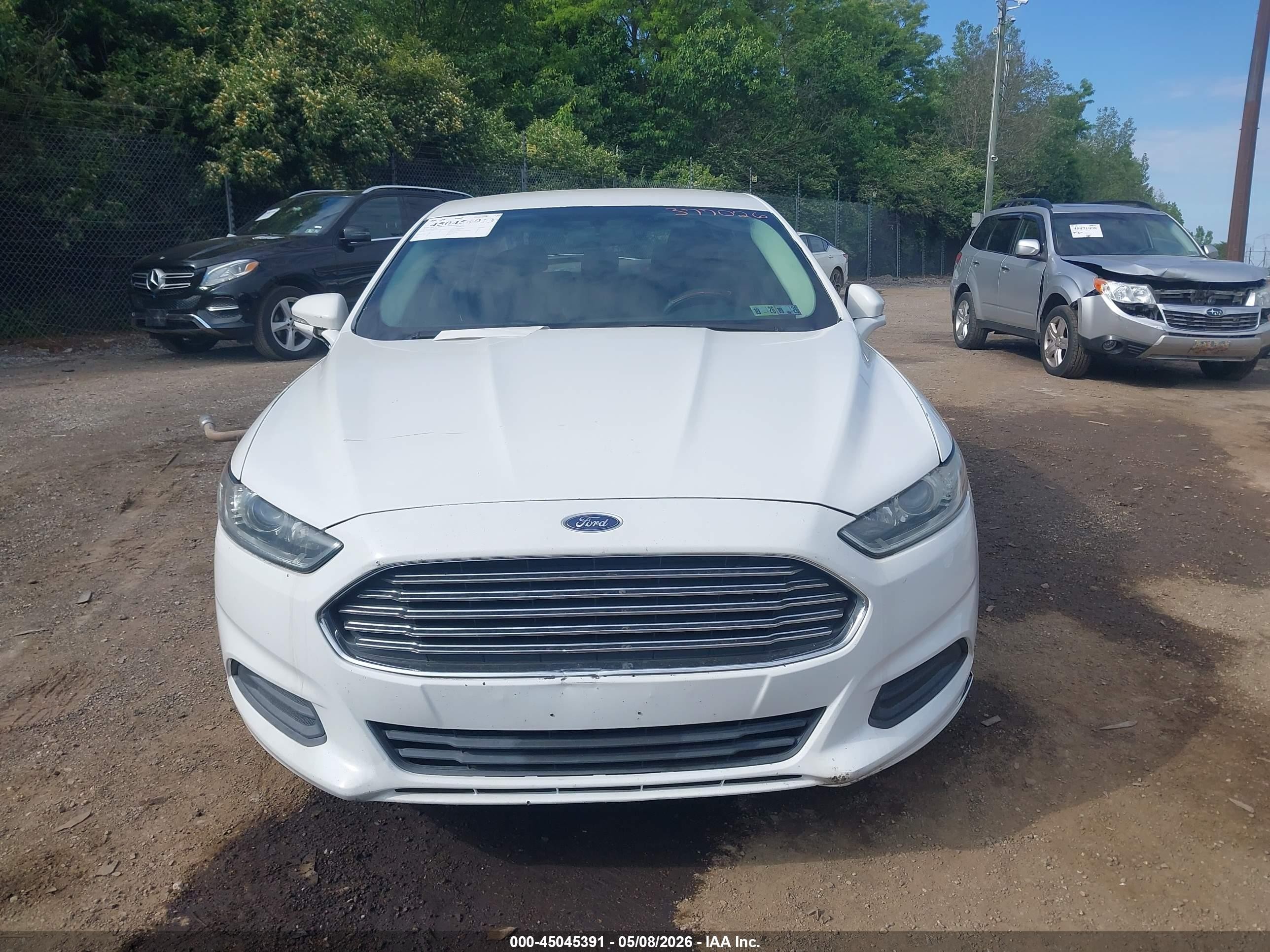 2014 Ford Fusion Se White vin: 3FA6P0HD1ER377026