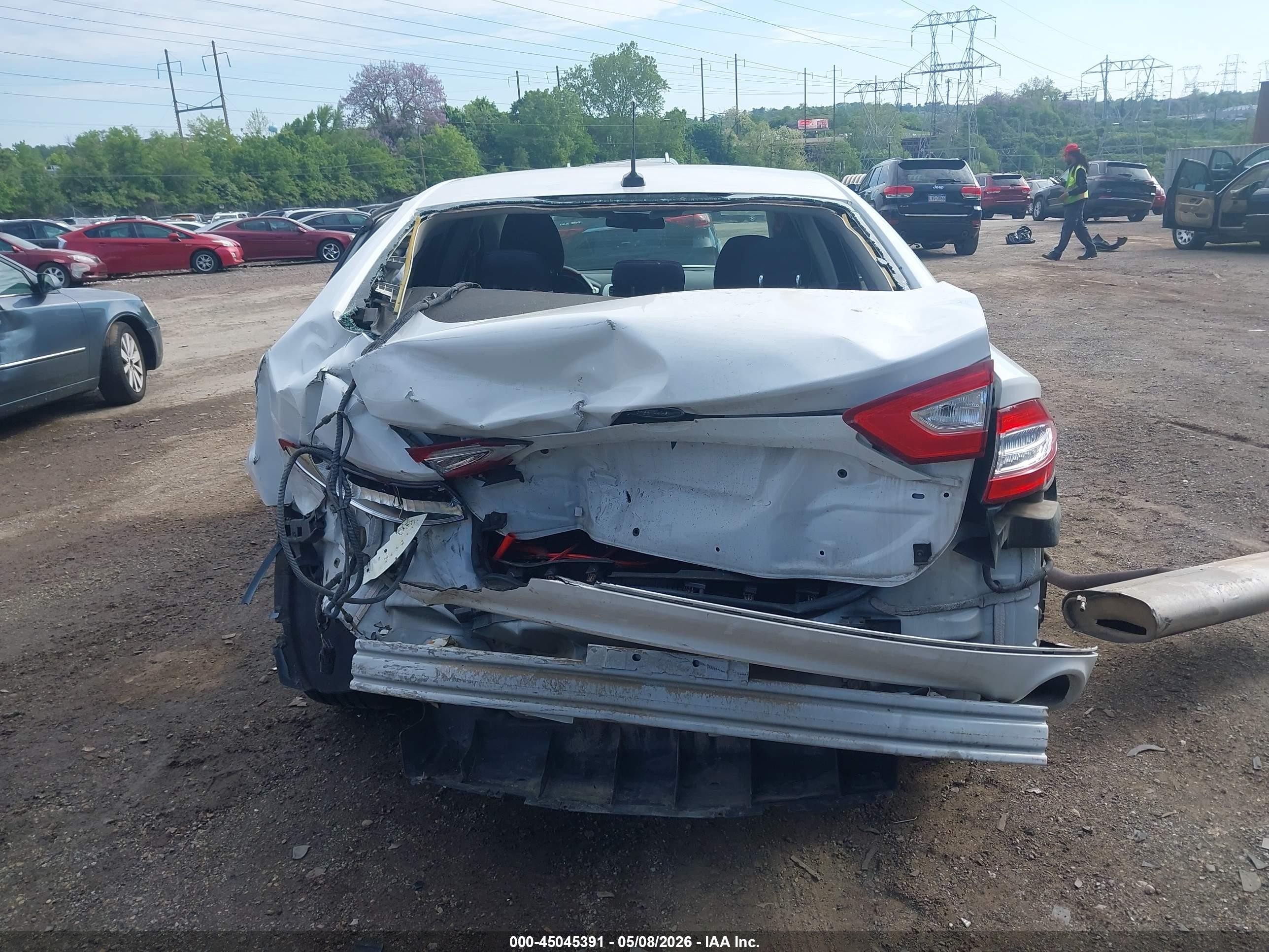 2014 Ford Fusion Se White vin: 3FA6P0HD1ER377026