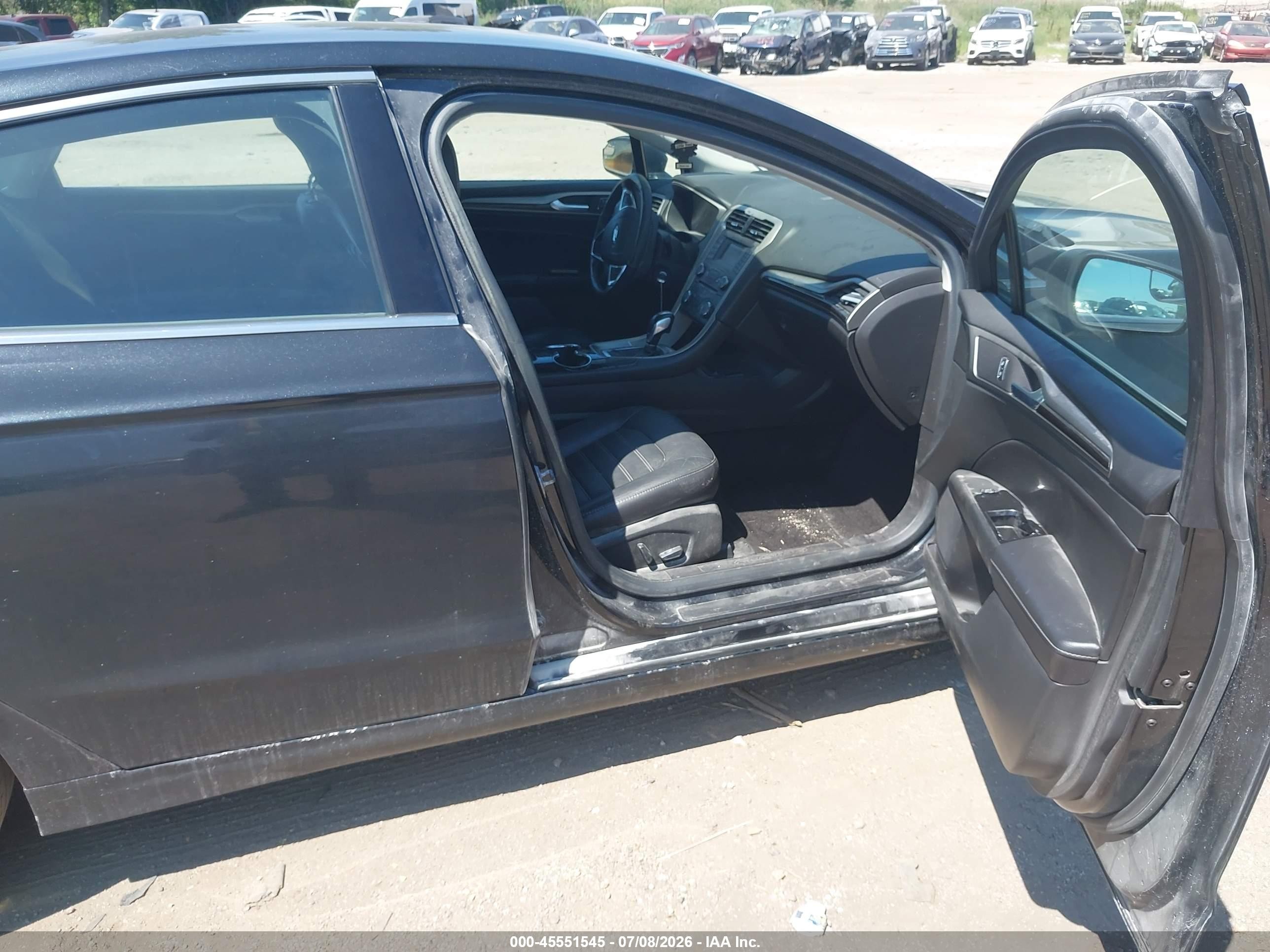 2014 Ford Fusion Se Black vin: 3FA6P0HD1ER389581