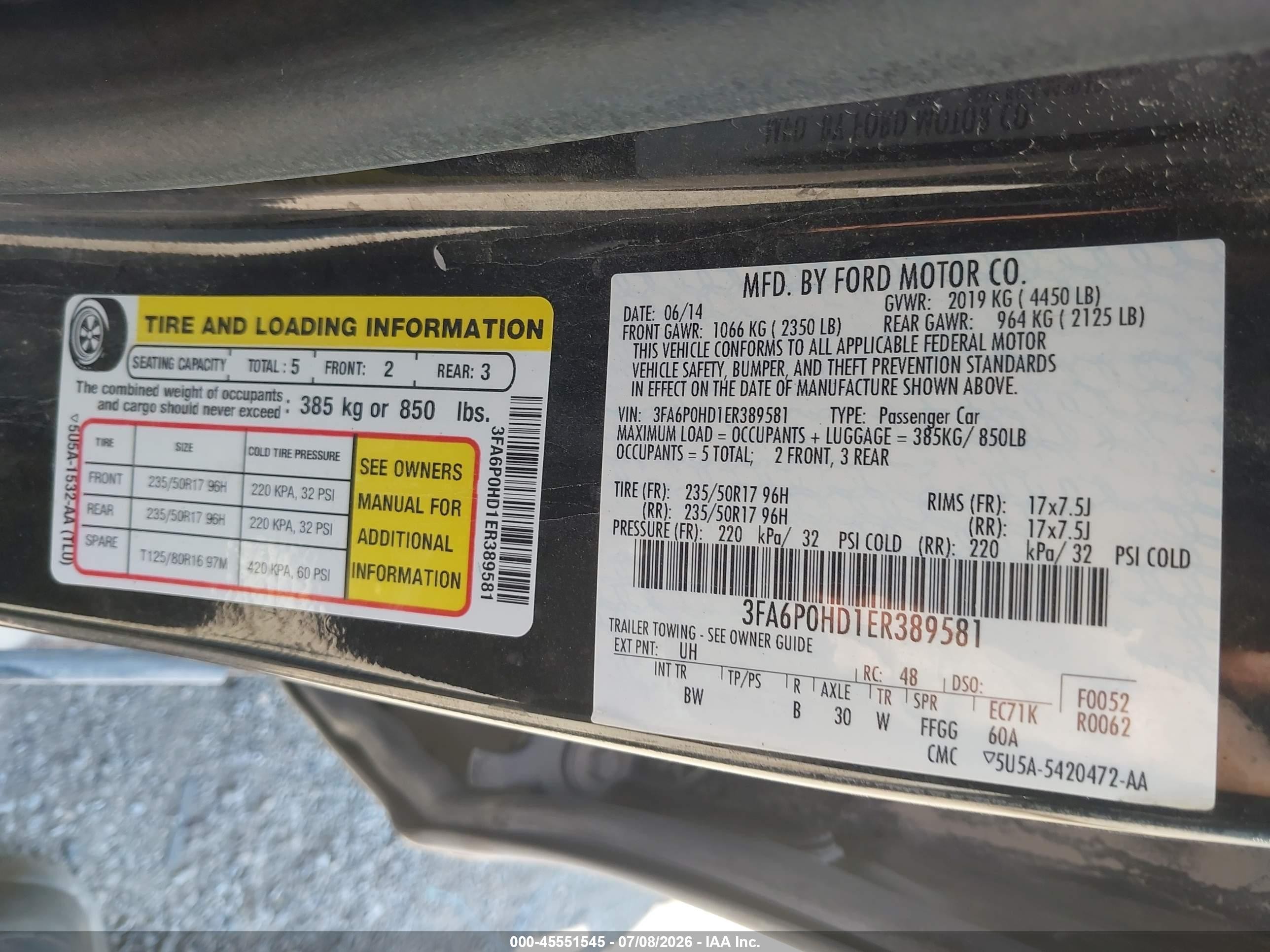 2014 Ford Fusion Se Black vin: 3FA6P0HD1ER389581