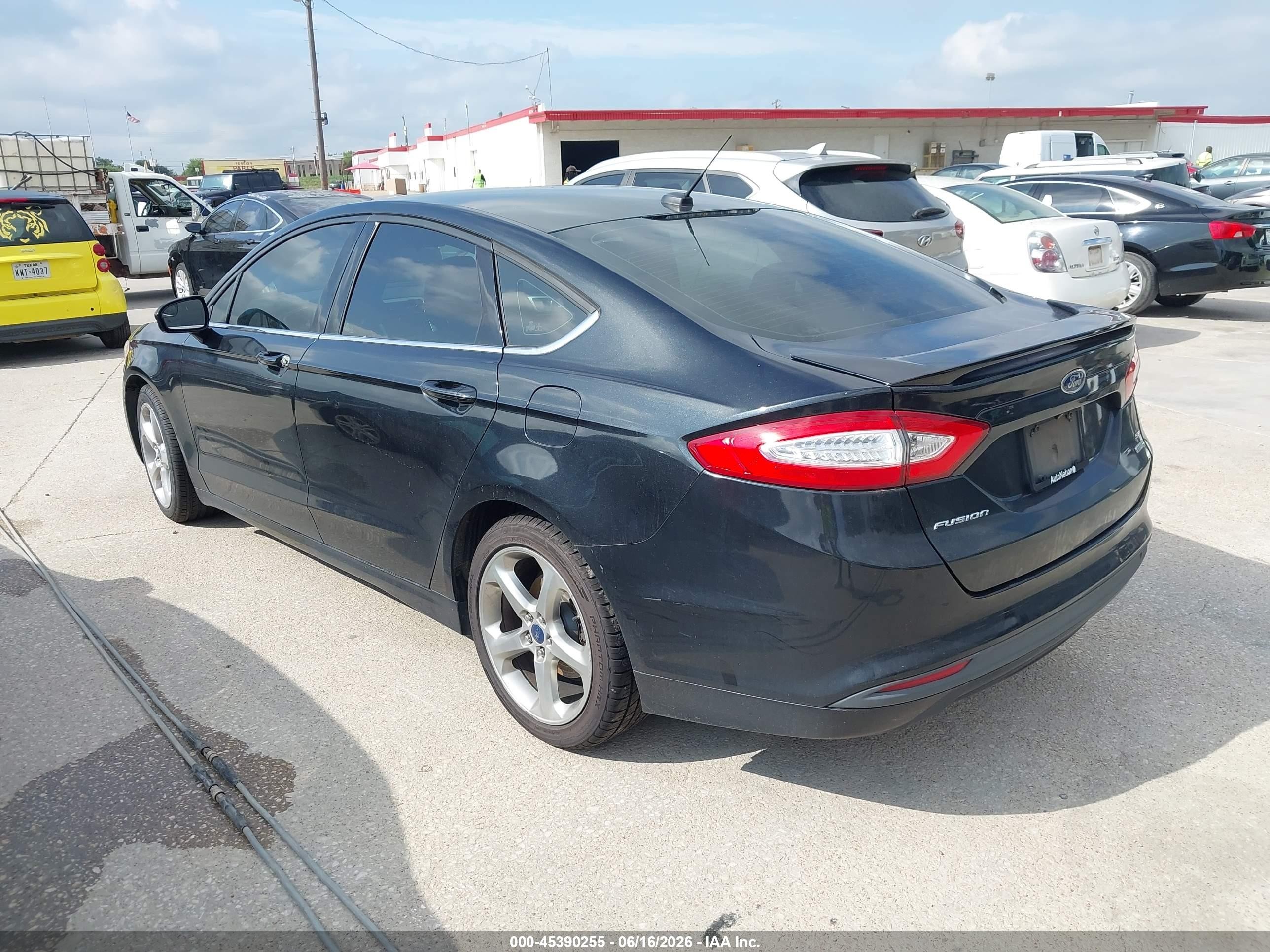 2014 Ford Fusion Se Black vin: 3FA6P0HD1ER390441