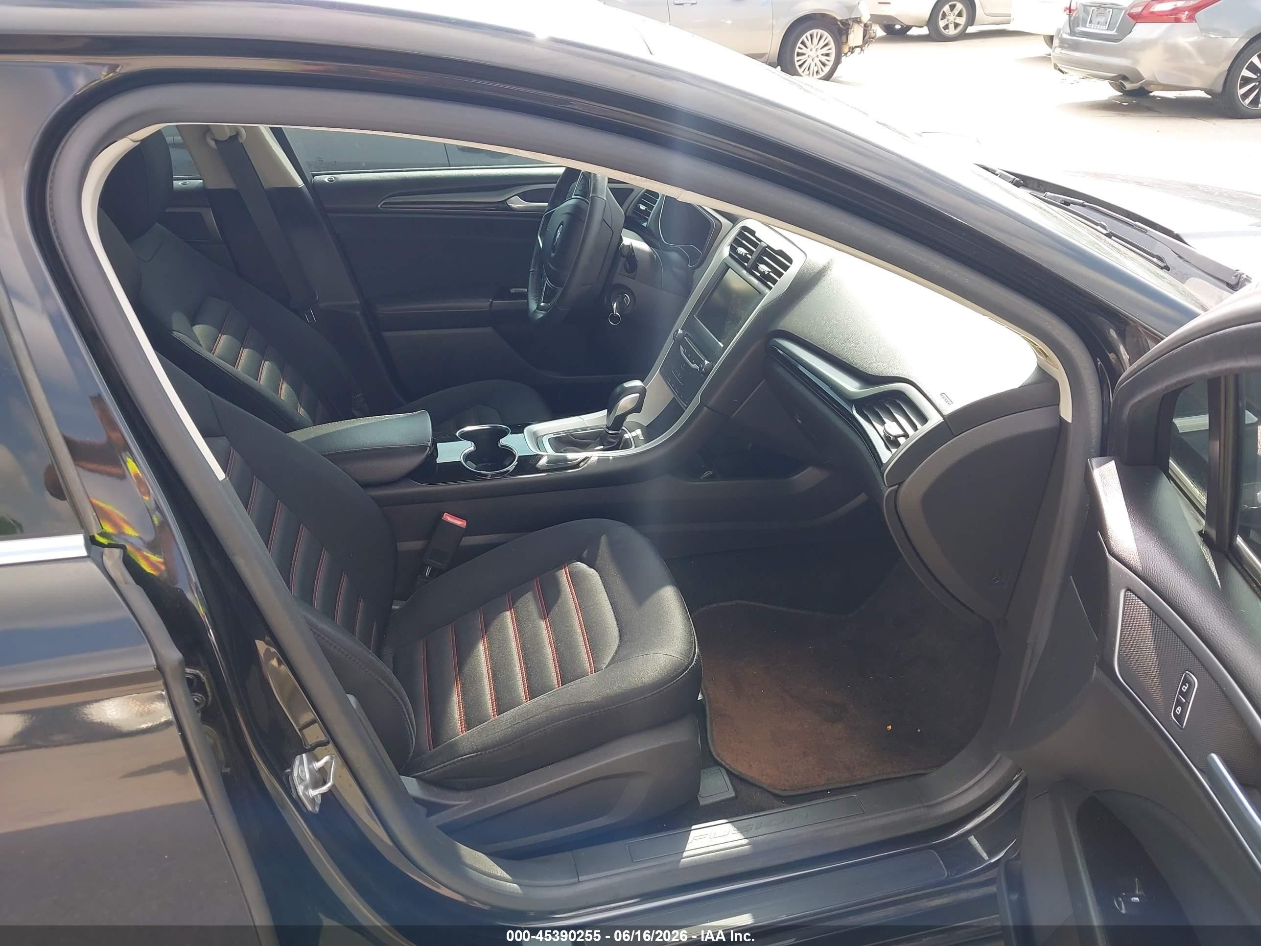 2014 Ford Fusion Se Black vin: 3FA6P0HD1ER390441