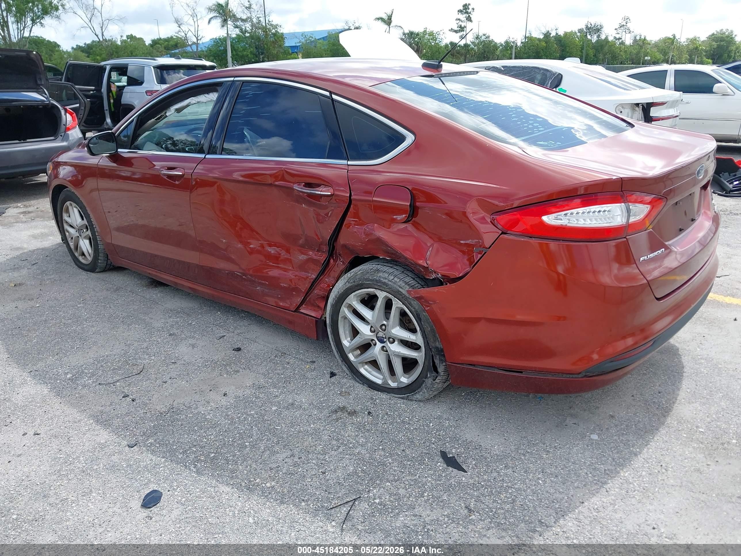 2014 Ford Fusion Se Orange vin: 3FA6P0HD1ER396126
