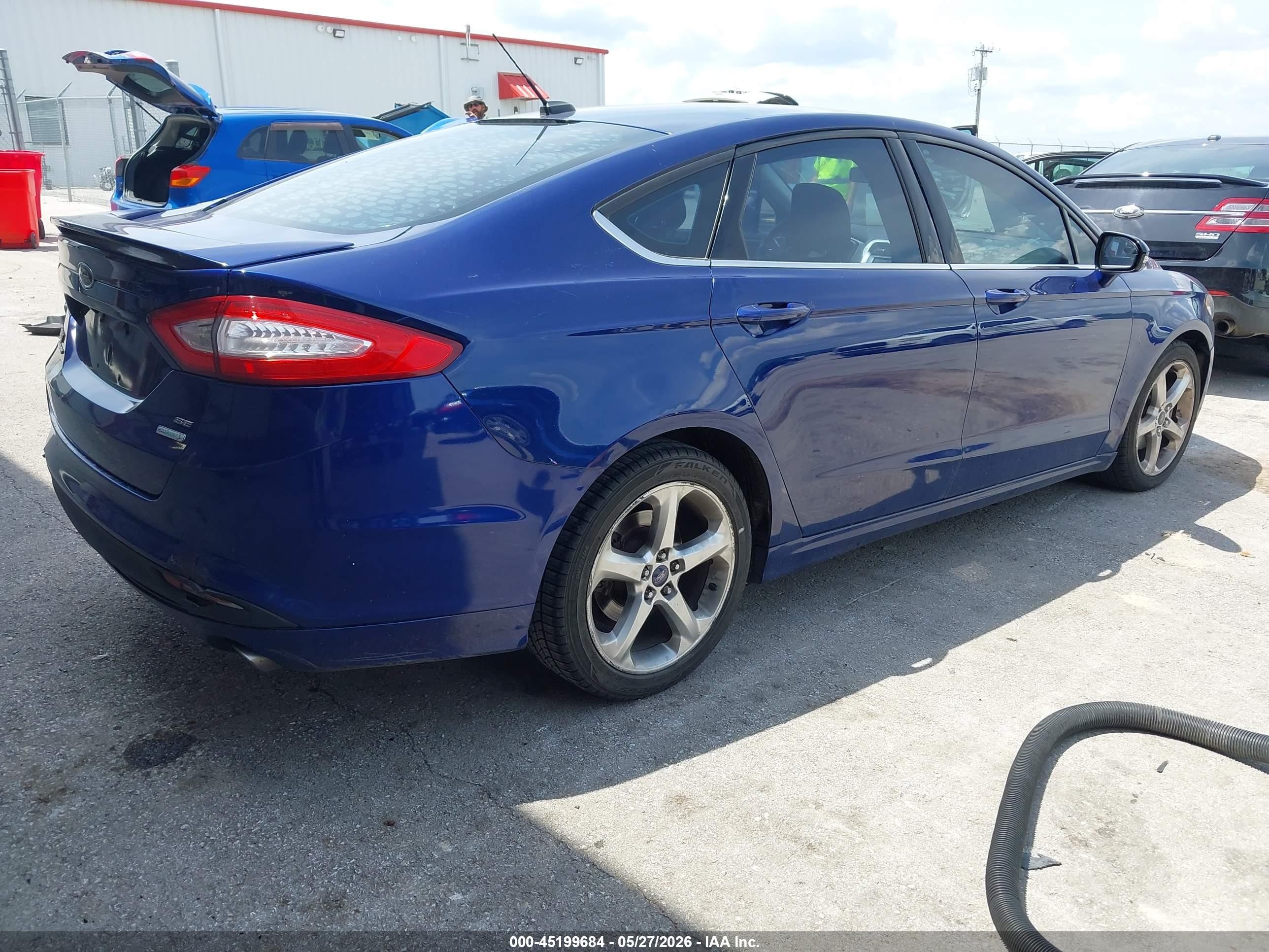 2015 Ford Fusion Se Blue vin: 3FA6P0HD1FR104816