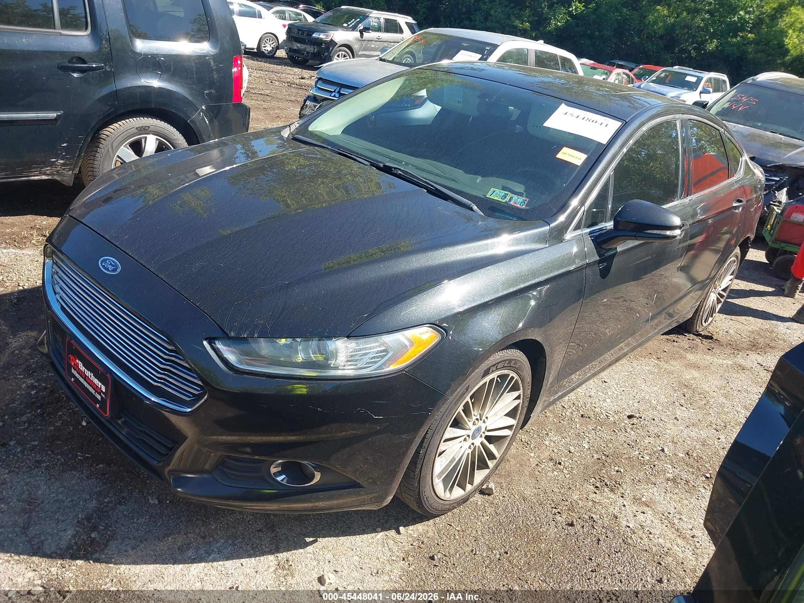 2015 Ford Fusion Se Black vin: 3FA6P0HD1FR125245