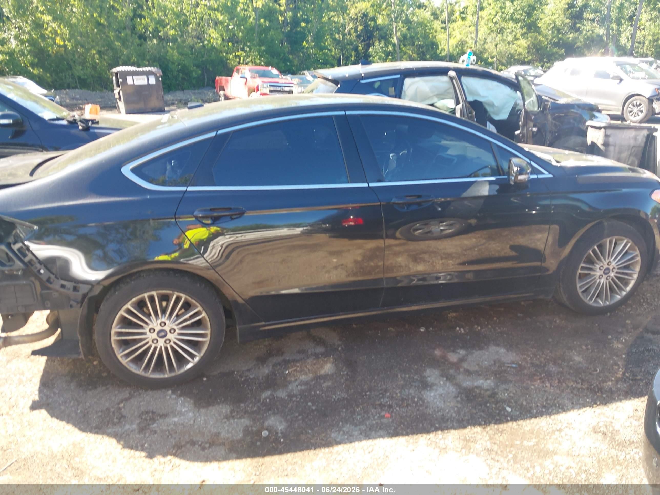 2015 Ford Fusion Se Black vin: 3FA6P0HD1FR125245