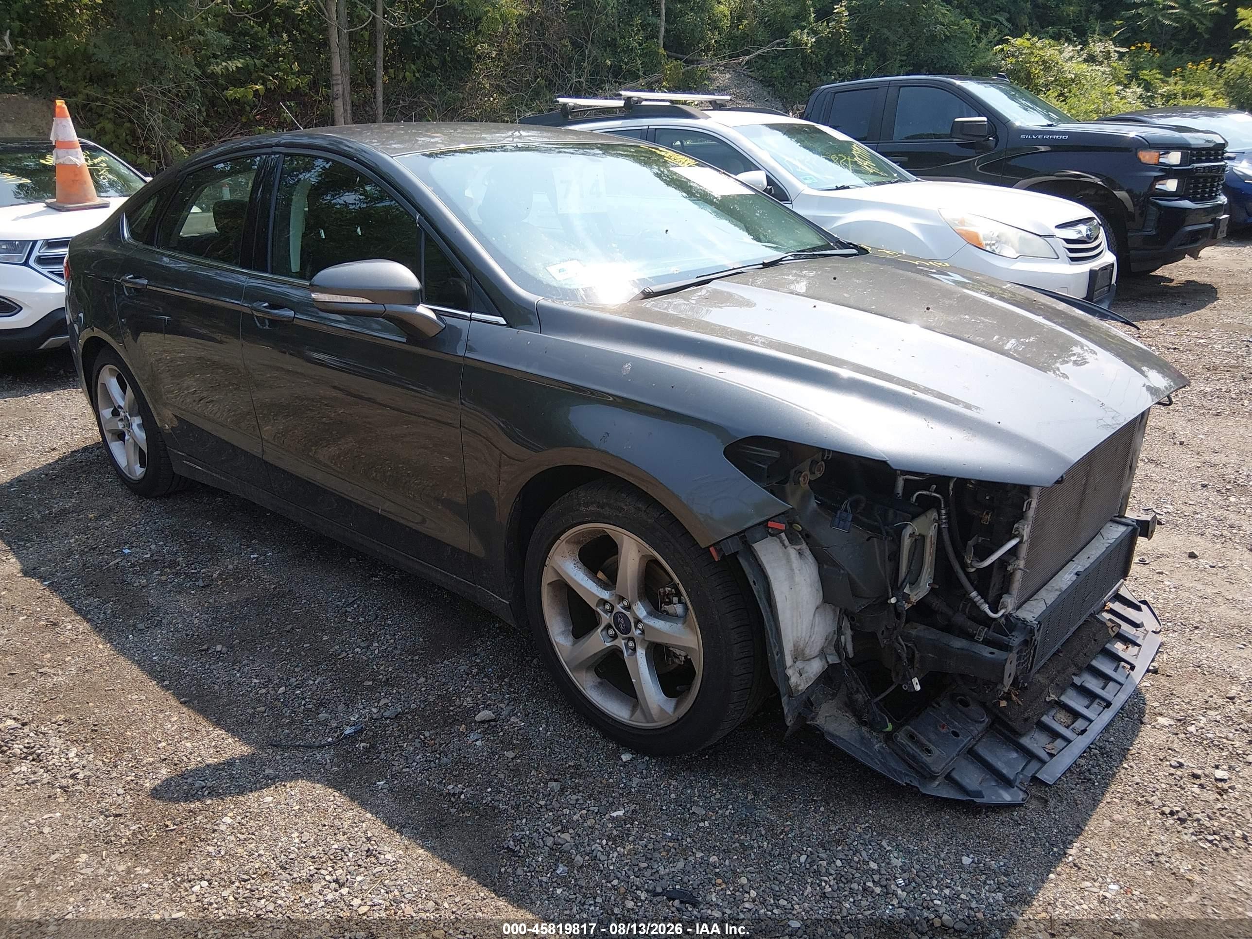 2015 Ford Fusion Se Gray vin: 3FA6P0HD1FR230190