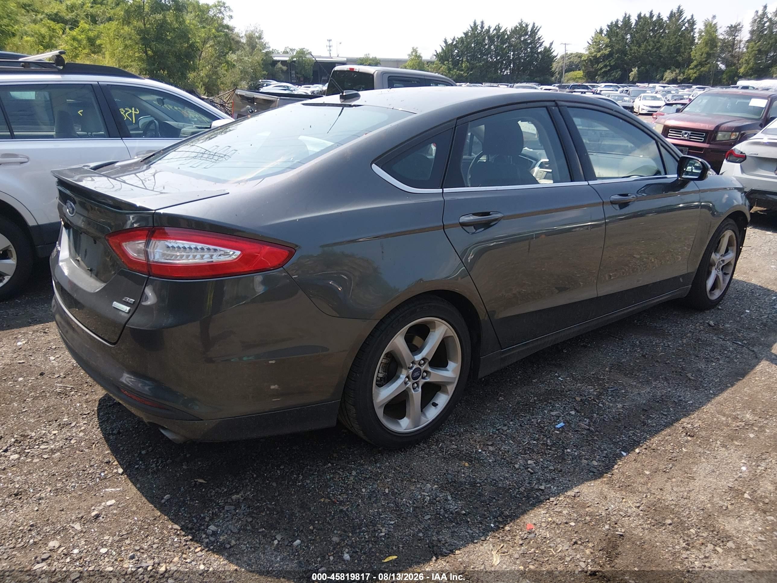 2015 Ford Fusion Se Серый vin: 3FA6P0HD1FR230190