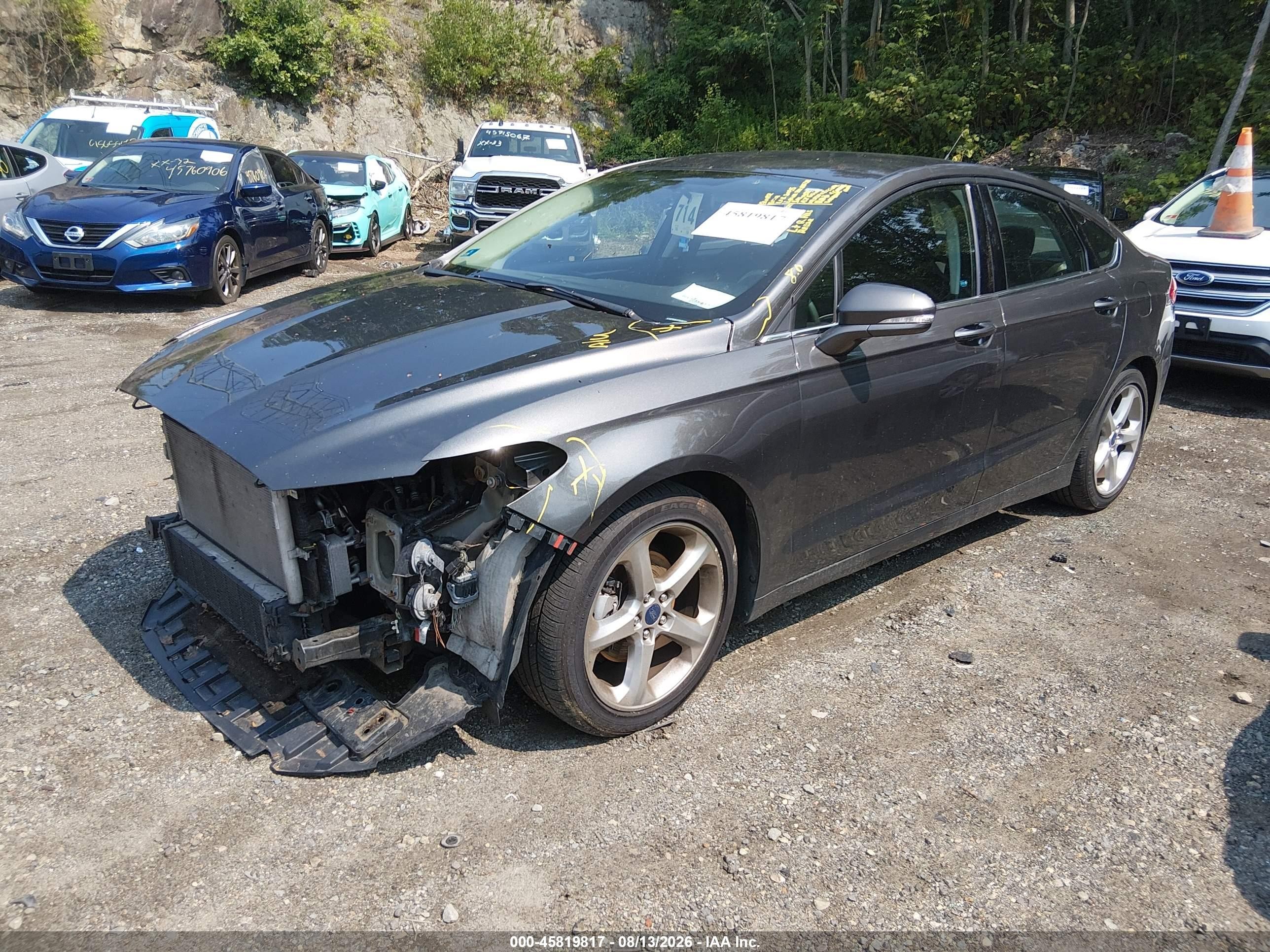 2015 Ford Fusion Se Серый vin: 3FA6P0HD1FR230190