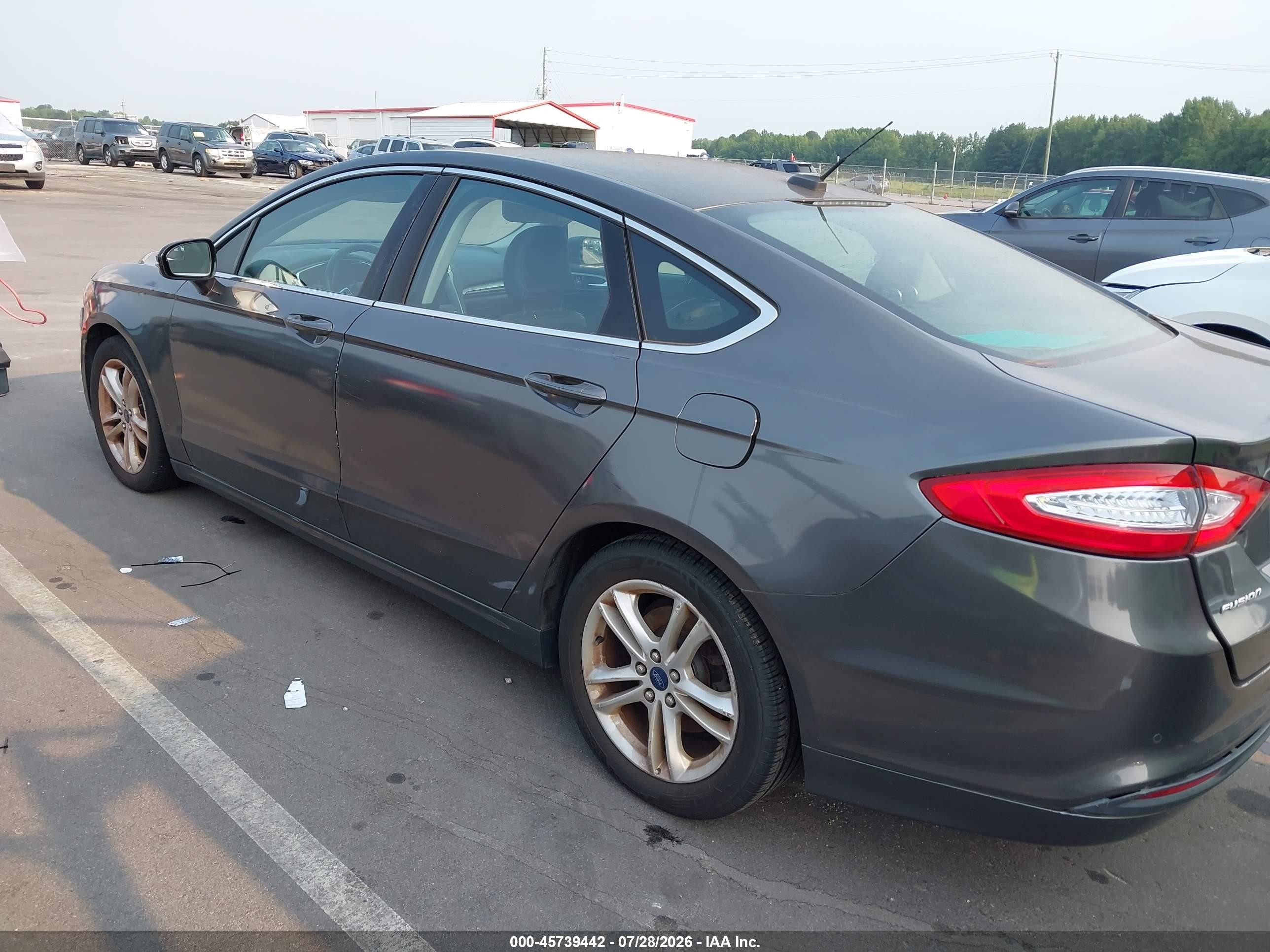 2015 Ford Fusion Se Gray vin: 3FA6P0HD1FR236846