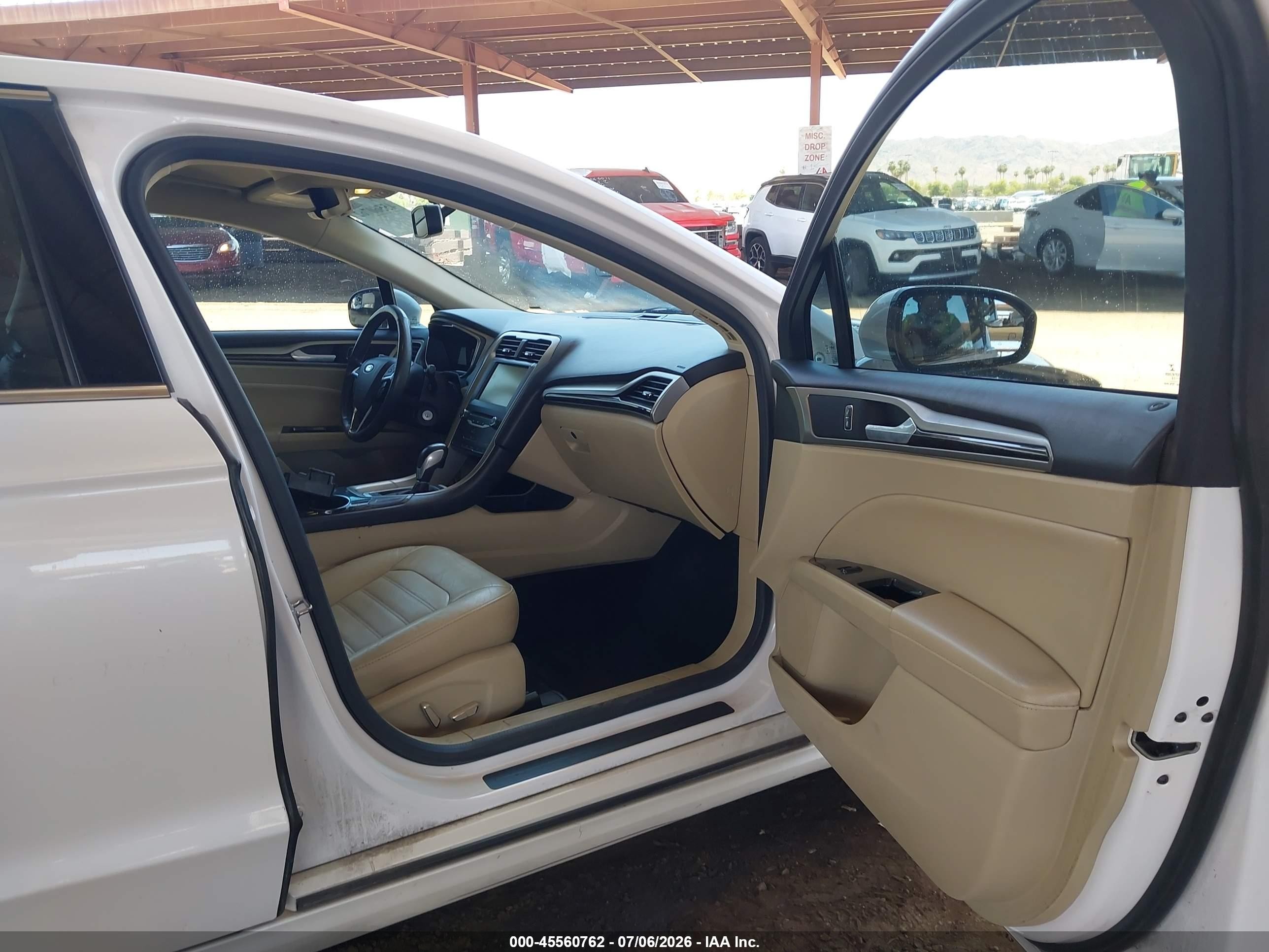 2015 Ford Fusion Se White vin: 3FA6P0HD1FR257938
