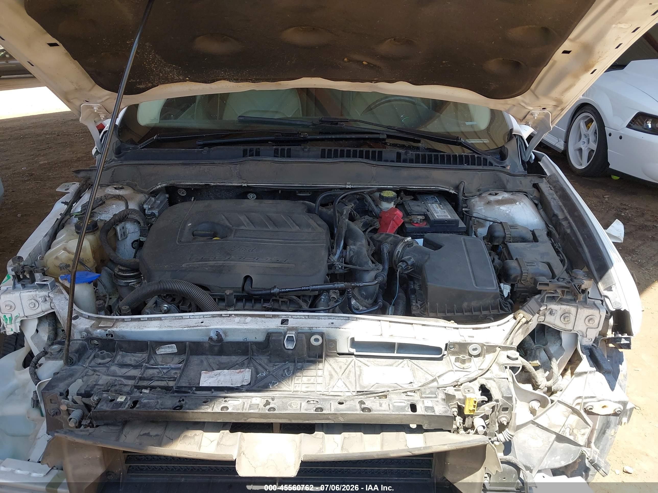 2015 Ford Fusion Se White vin: 3FA6P0HD1FR257938