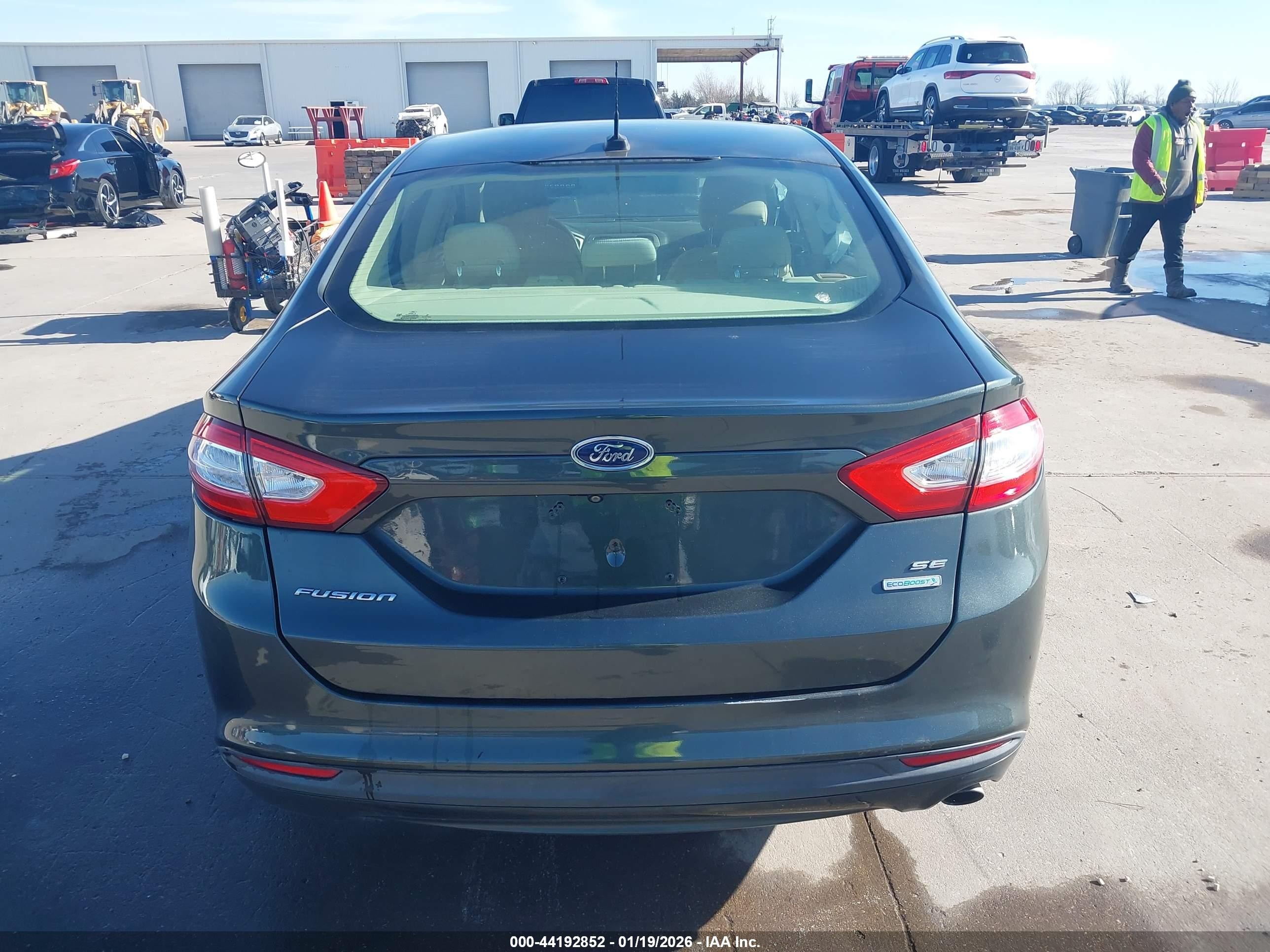 2015 Ford Fusion Se Gray vin: 3FA6P0HD1FR309603