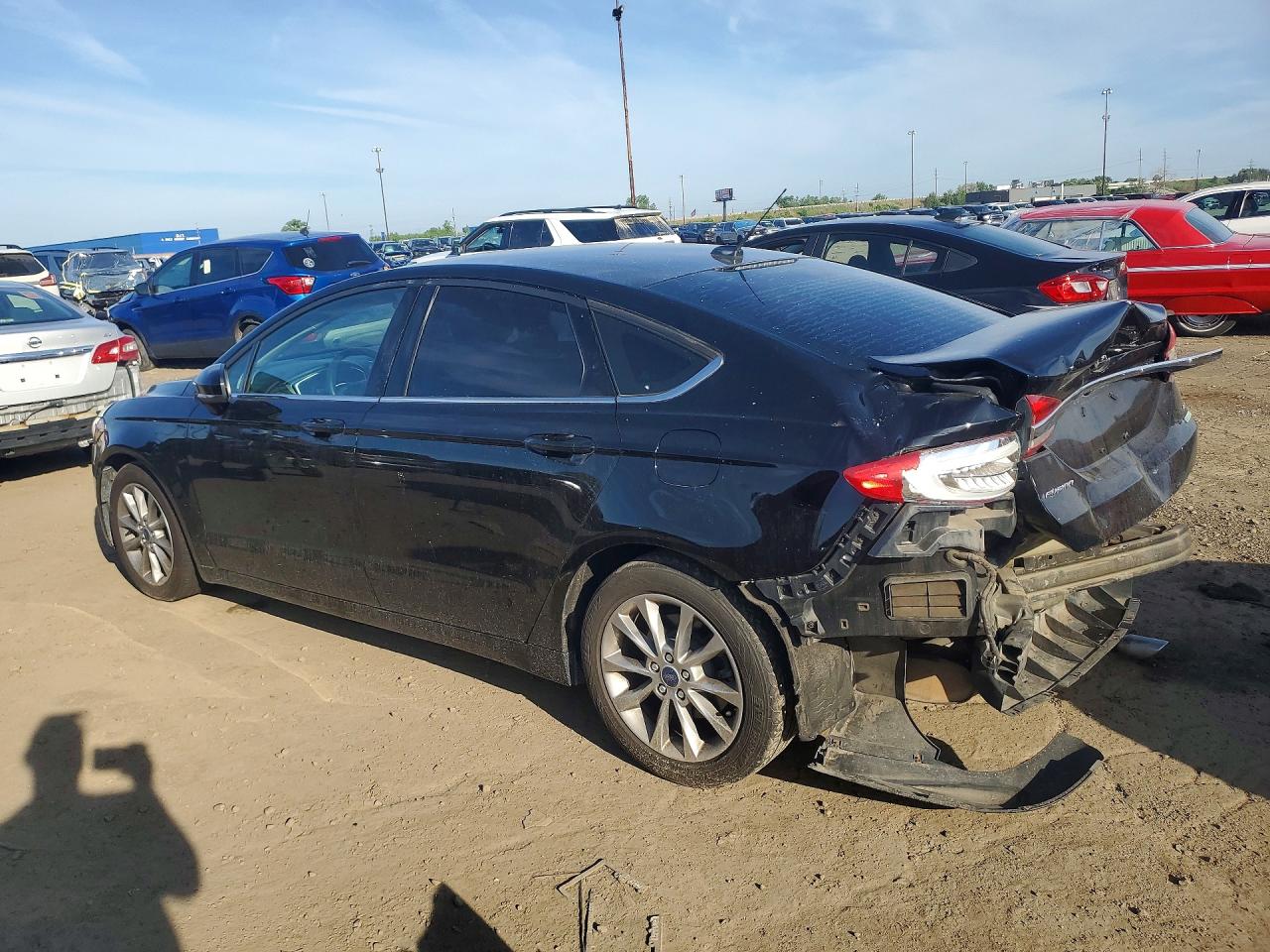 2017 Ford Fusion Se Black vin: 3FA6P0HD1HR255576