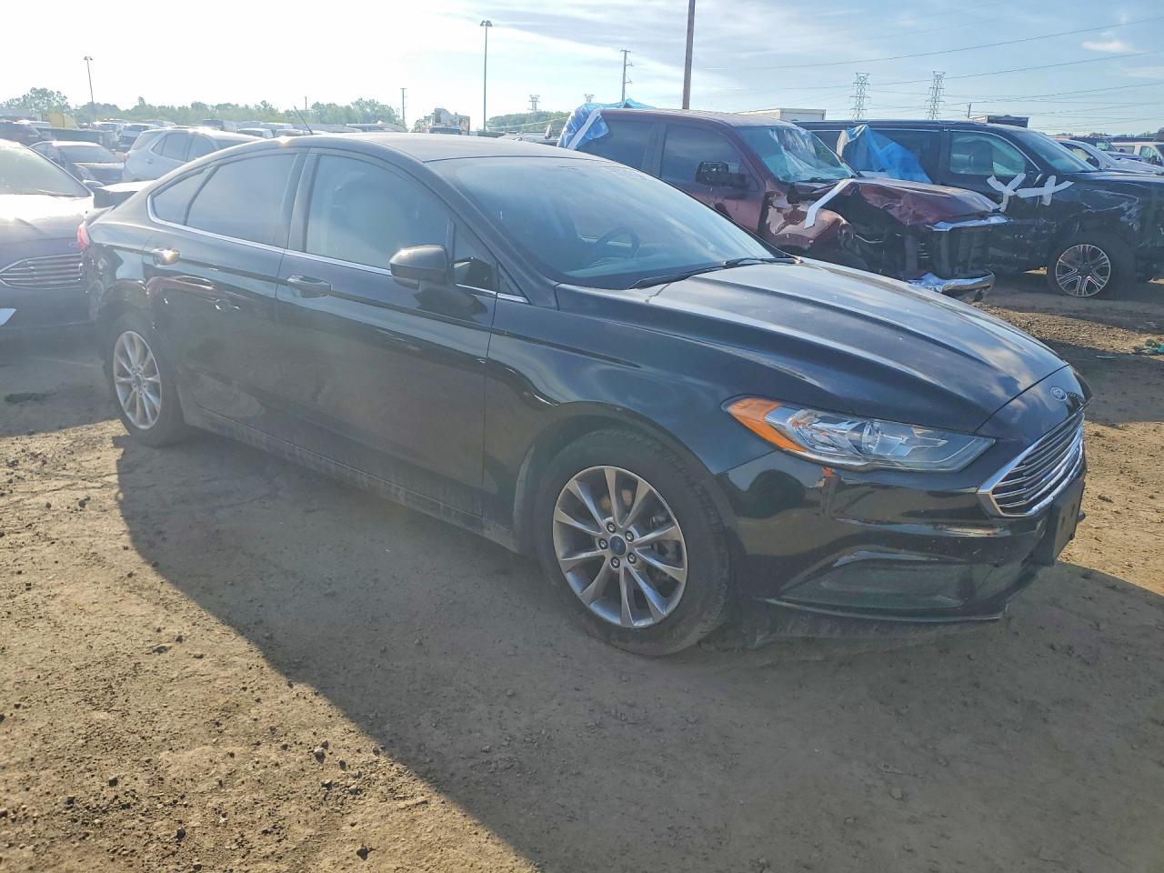 2017 Ford Fusion Se Black vin: 3FA6P0HD1HR255576