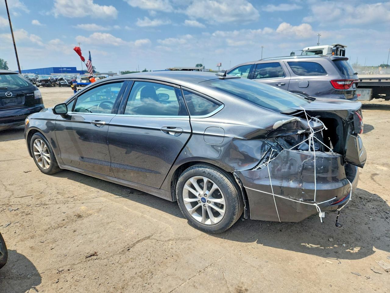 2020 Ford Fusion Se Gray vin: 3FA6P0HD1LR167586