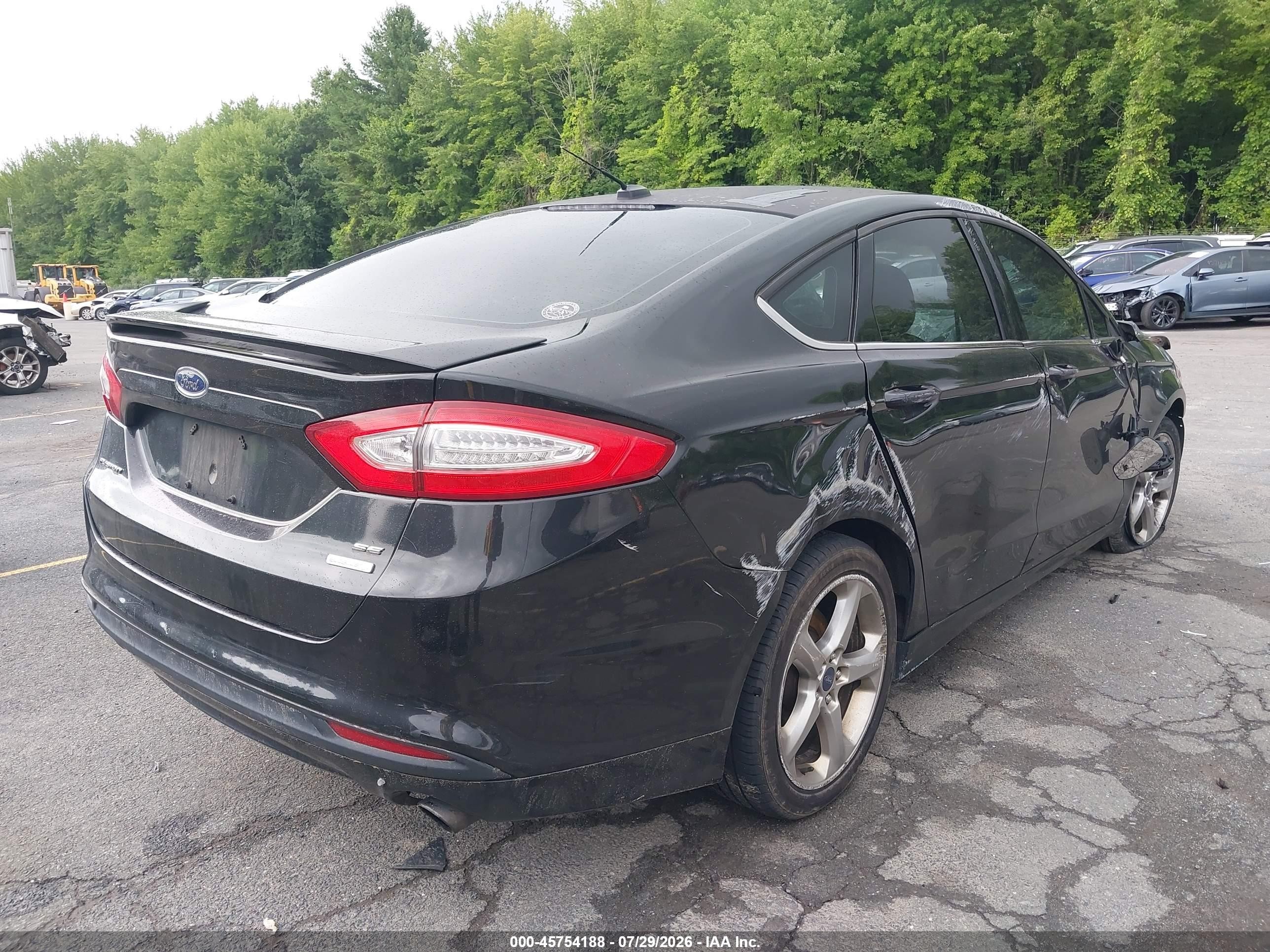 2014 Ford Fusion Se Black vin: 3FA6P0HD2ER100949