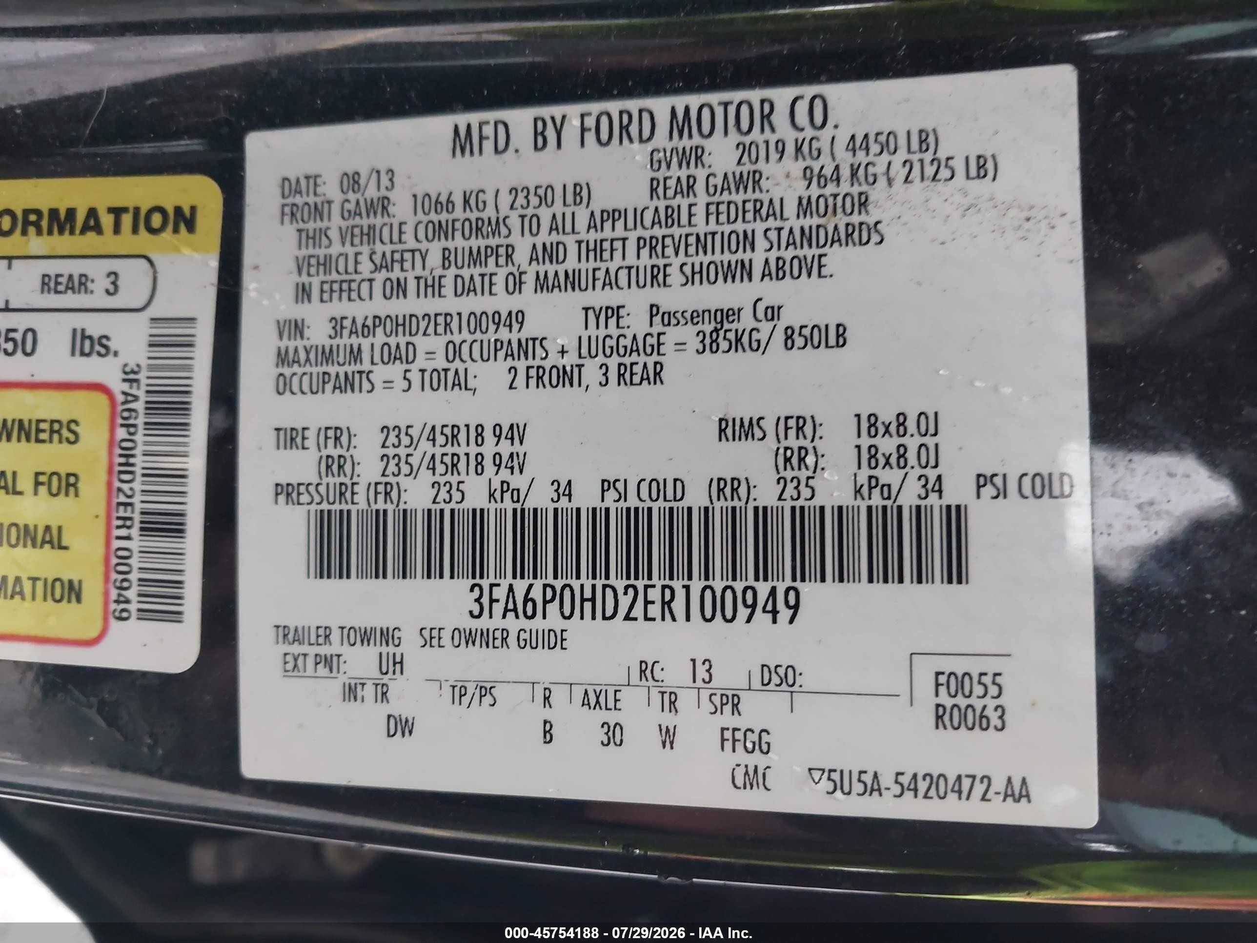 2014 Ford Fusion Se Black vin: 3FA6P0HD2ER100949